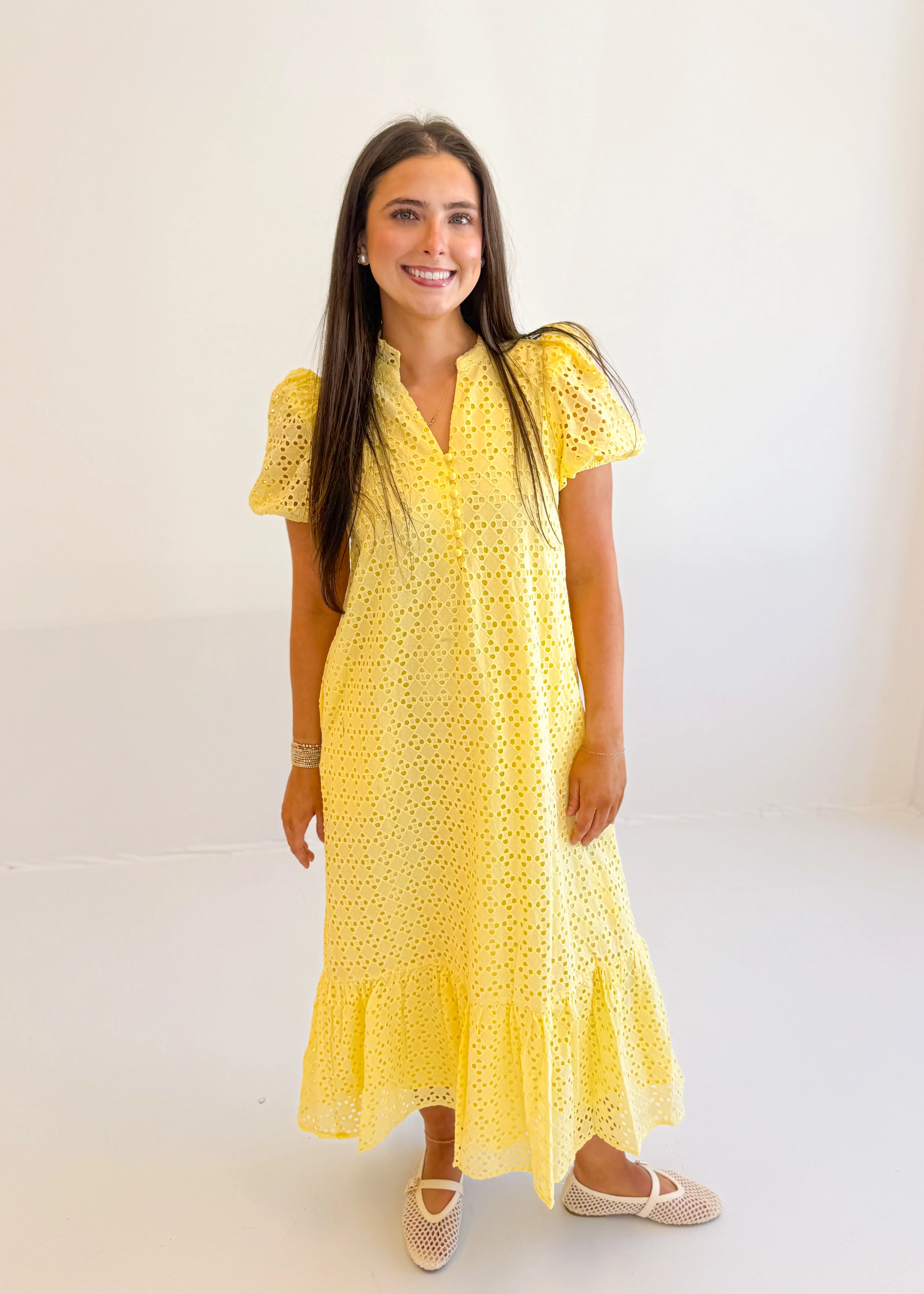 Holland Puff Sleeve Midi Dress - Image 5