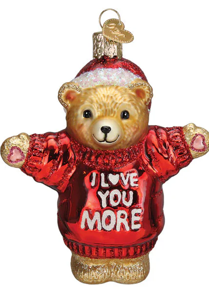 I Love You More Bear Ornament