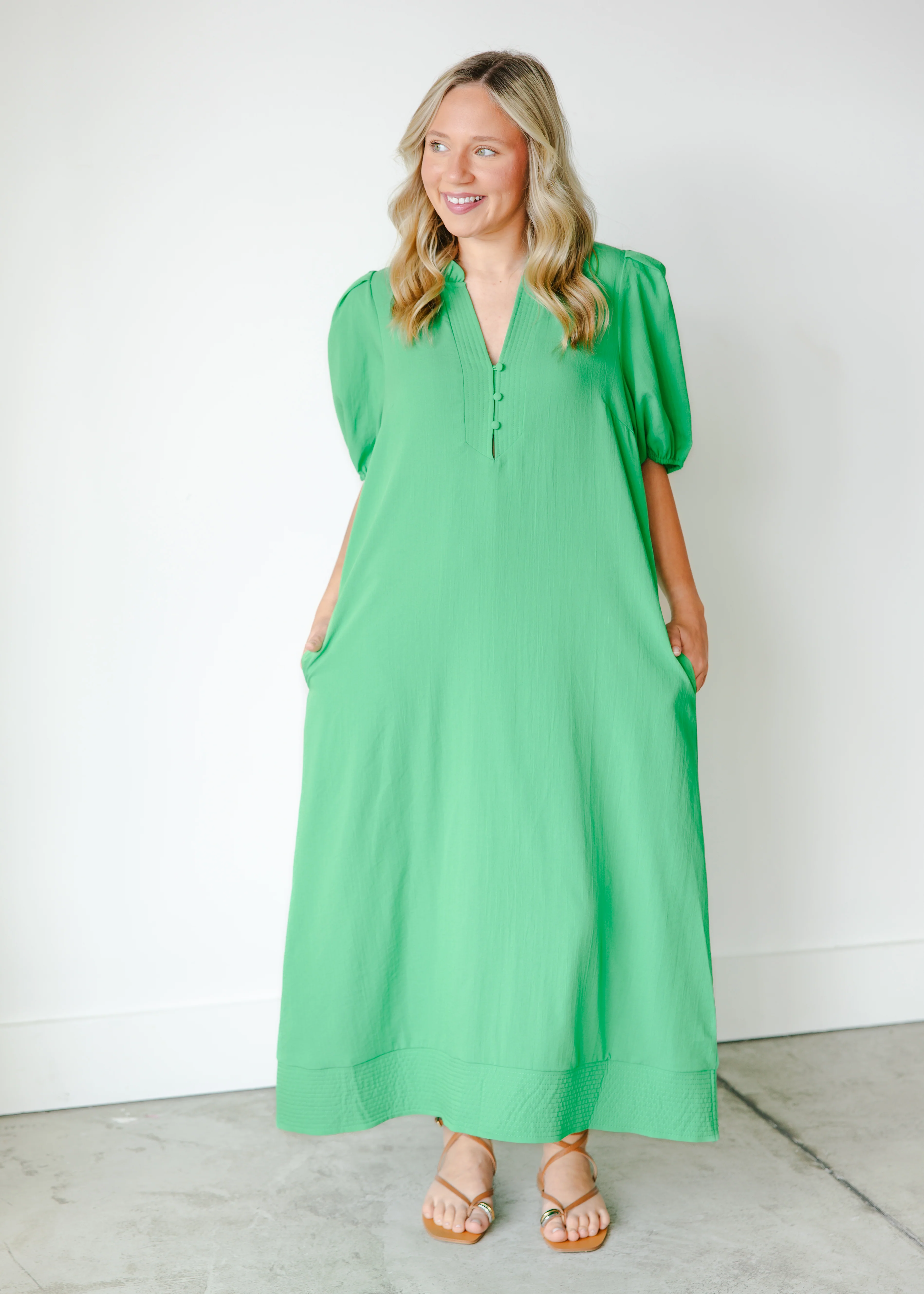 Isadora Button Front Midi Dress - Image 6