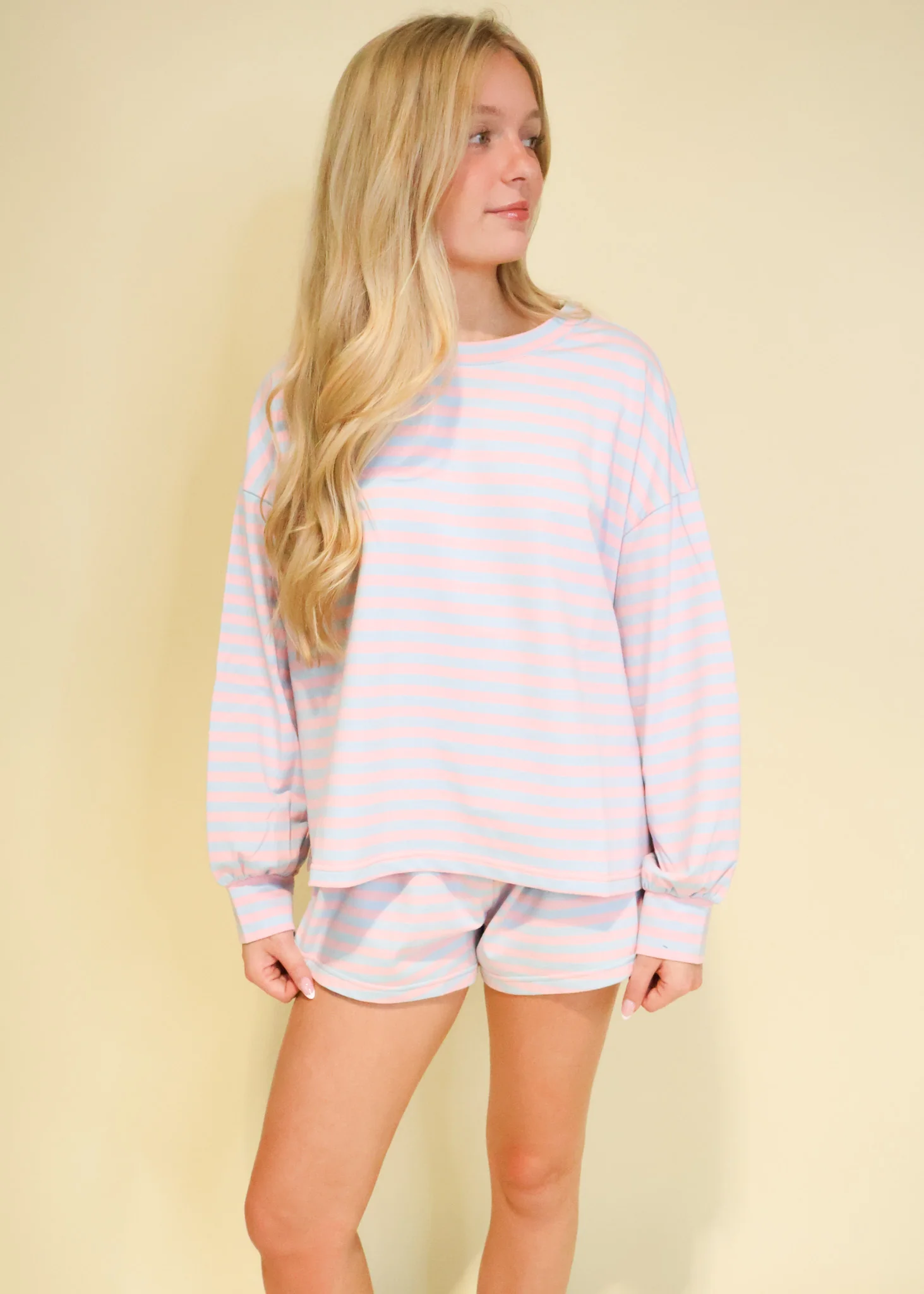 Isla Pastel Striped Long Sleeve Top - Image 3
