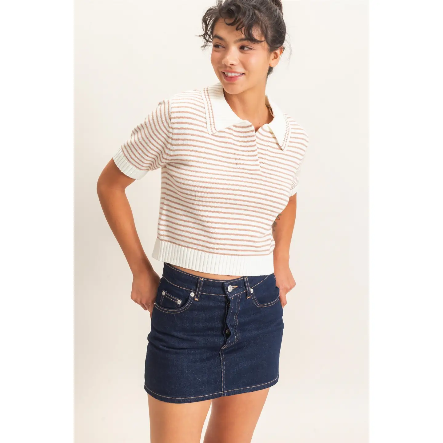 Jacey Collar Knit Top