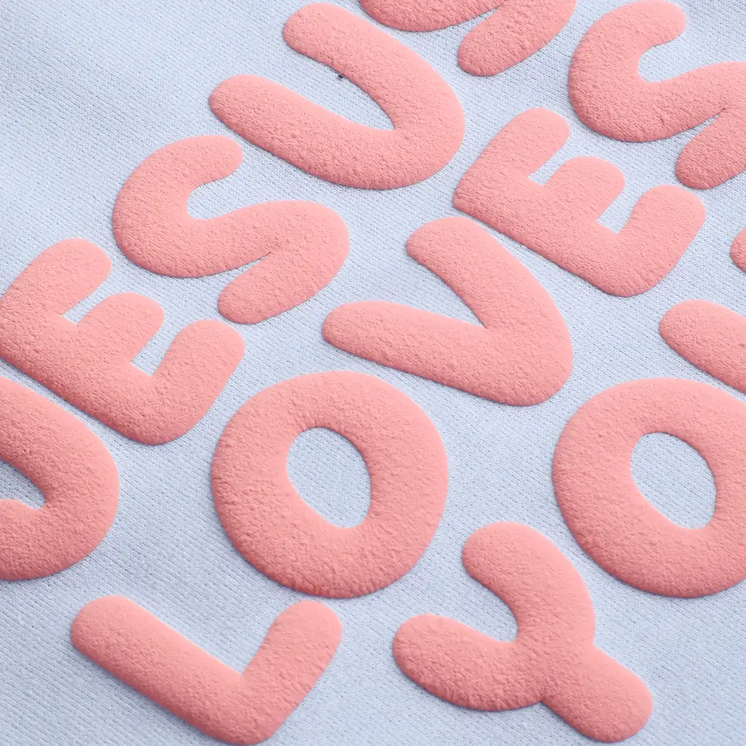 Jesus Loves You Puff Print Sweatshirt - Image 2
