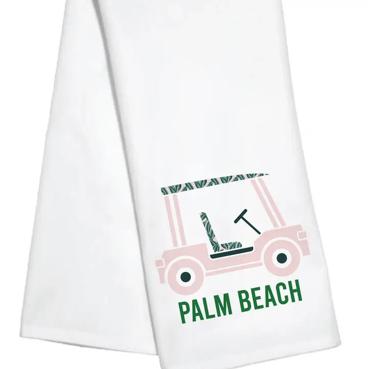 Kitchen Towel - Pink Golf Cart