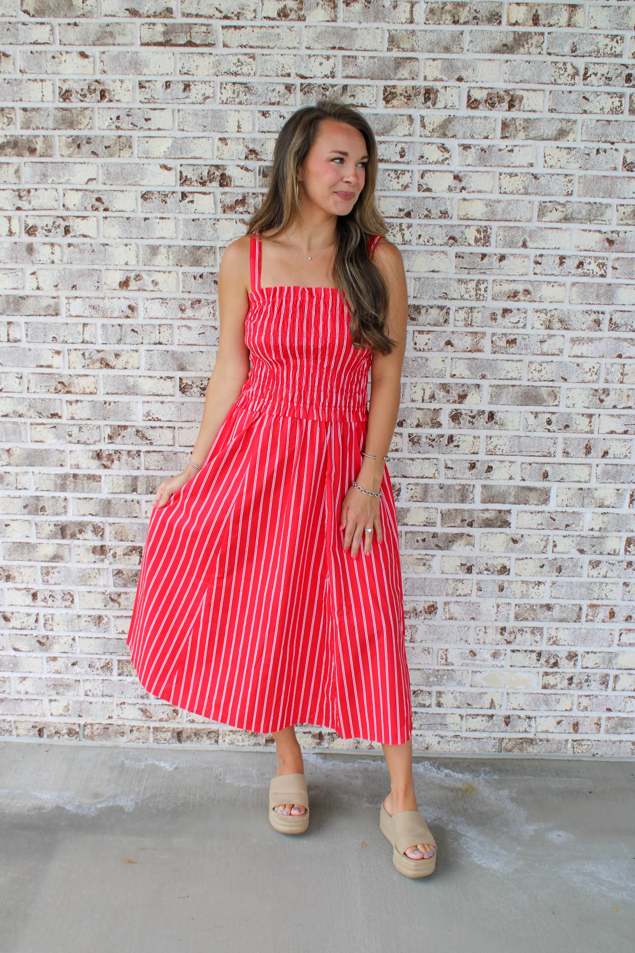 Lauren Striped Midi Dress - Image 3