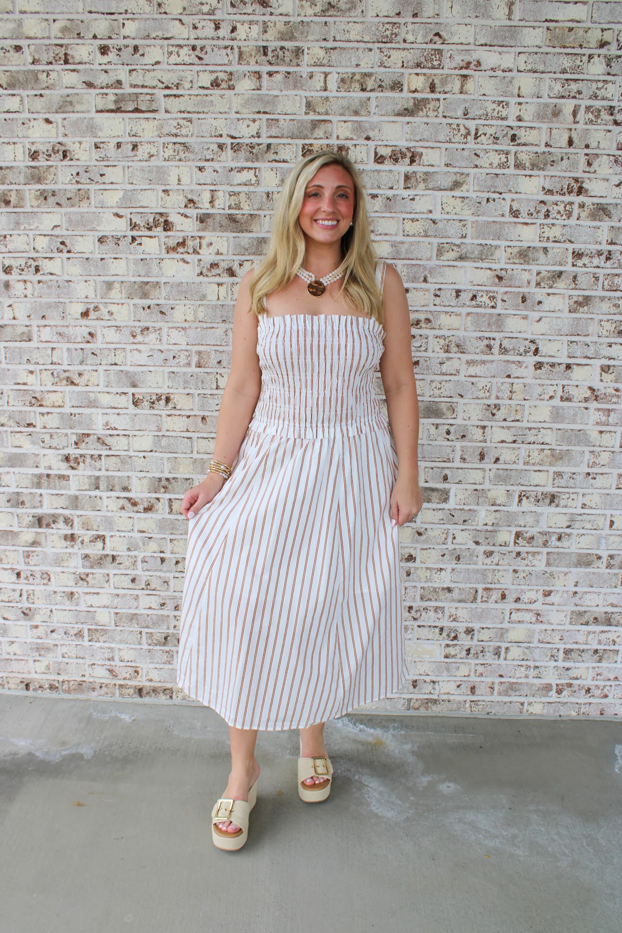Lauren Striped Midi Dress - Image 4
