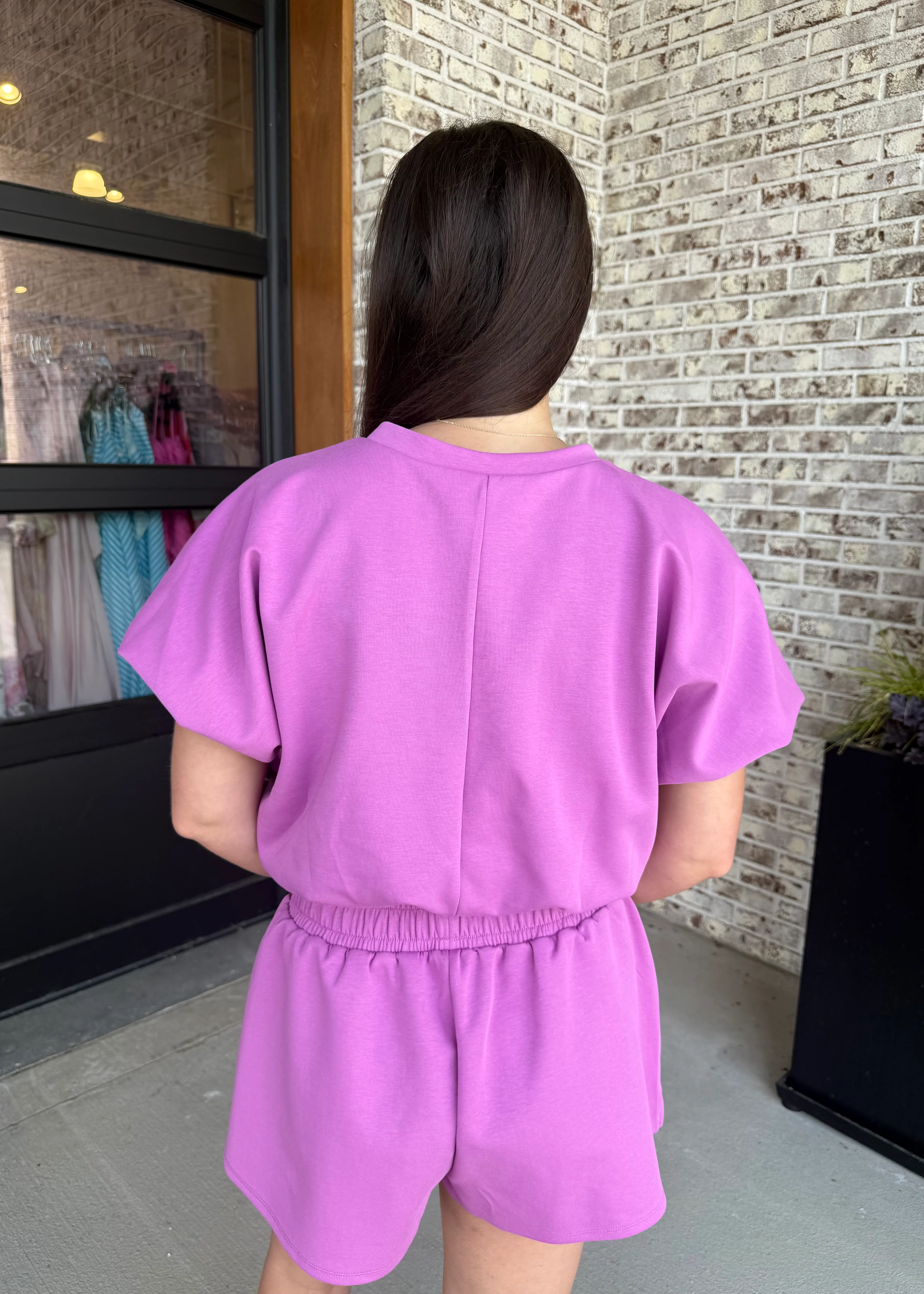 Lea Scuba Bubble Hem Top - Image 2