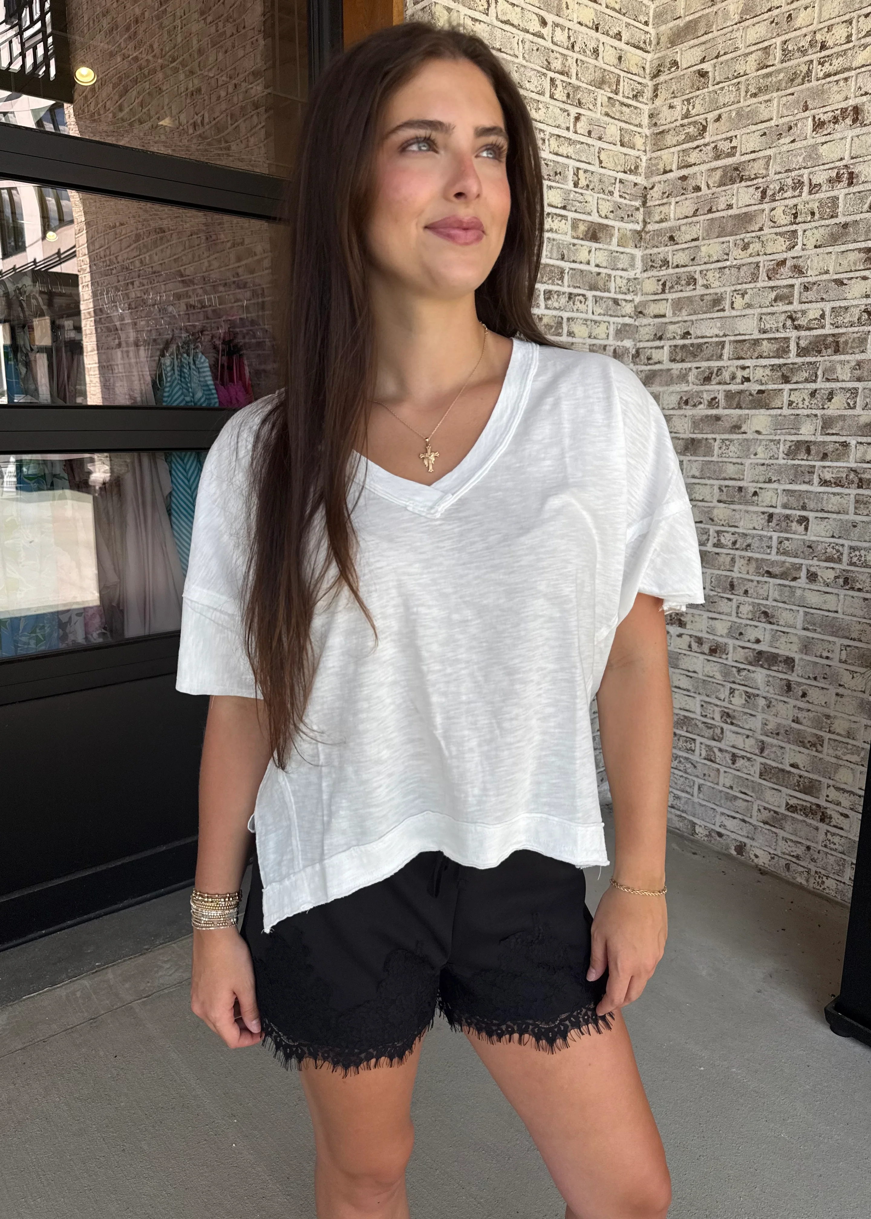Leia Oversized V-Neck Top - Image 3
