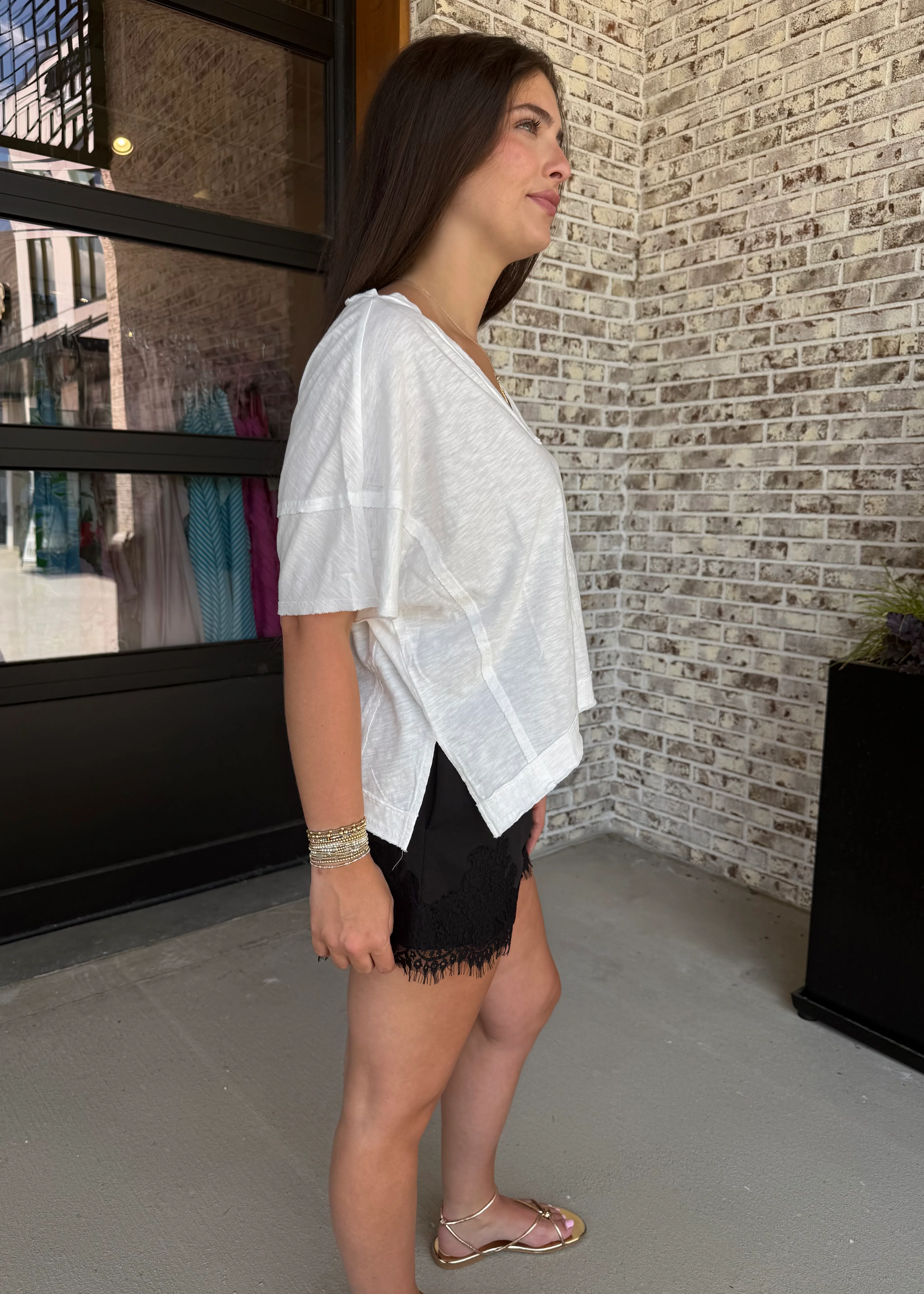 Leia Oversized V-Neck Top - Image 4