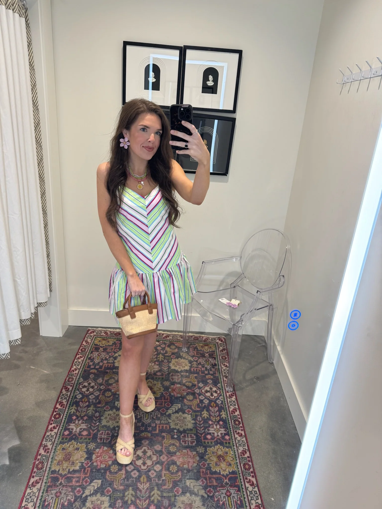 Lila Striped Mini Dress - Image 3