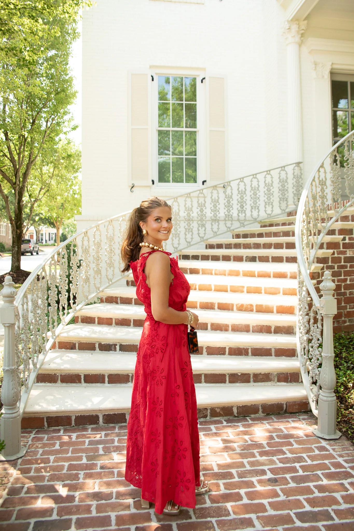 Luci Embroidered Floral Midi Dress - Image 2