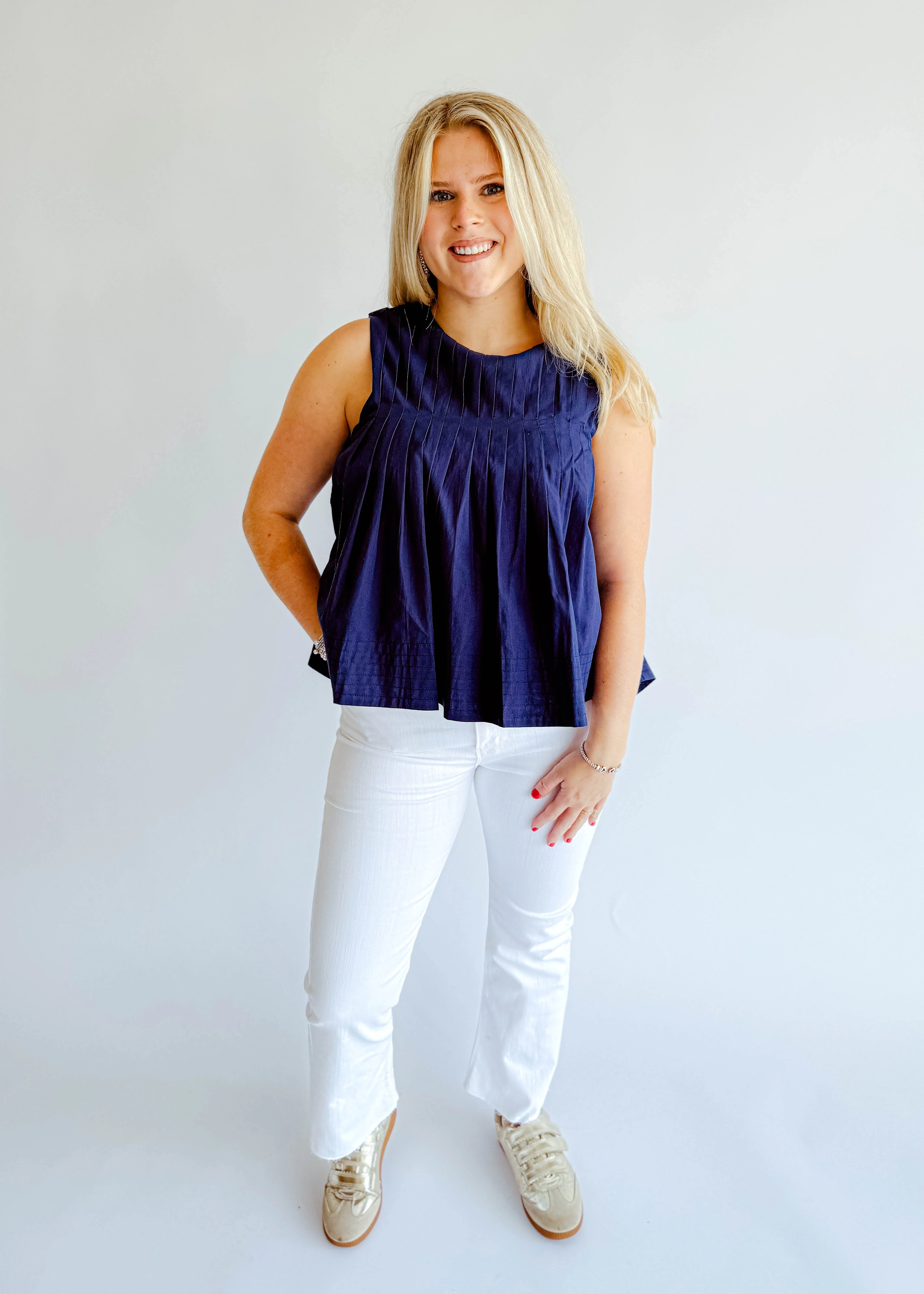 Cropped Denim Flare Jeans - Image 8