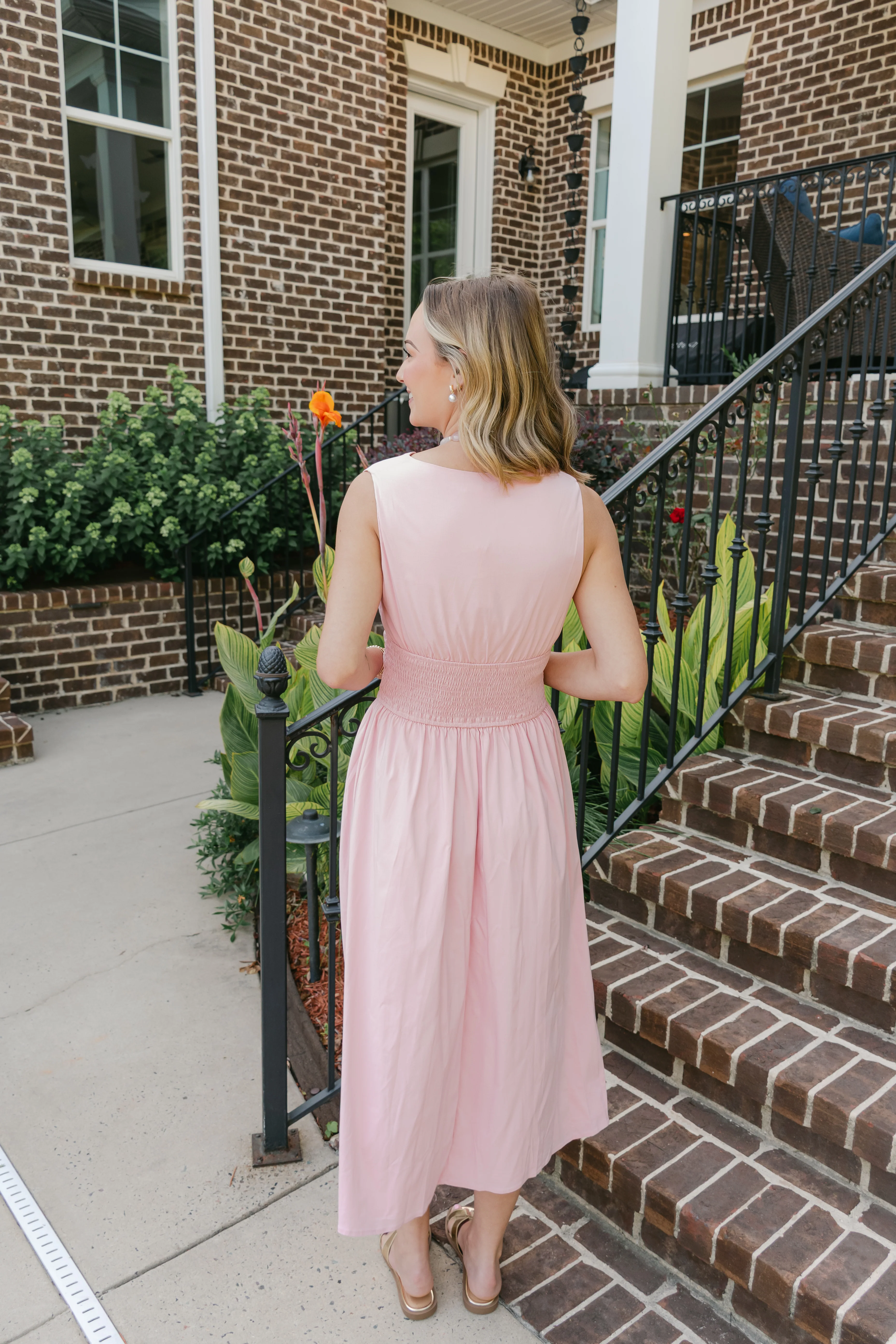 Maci Scalloped Button-Front Midi Dress - Image 3