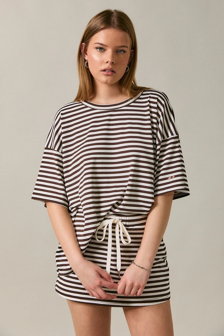 Maddie Oversized Striped Tee - Image 8