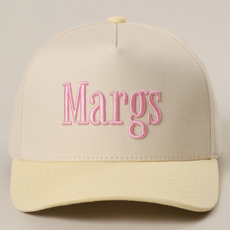 Margs Embroidered Canvas Two-Tone Trucker Hat