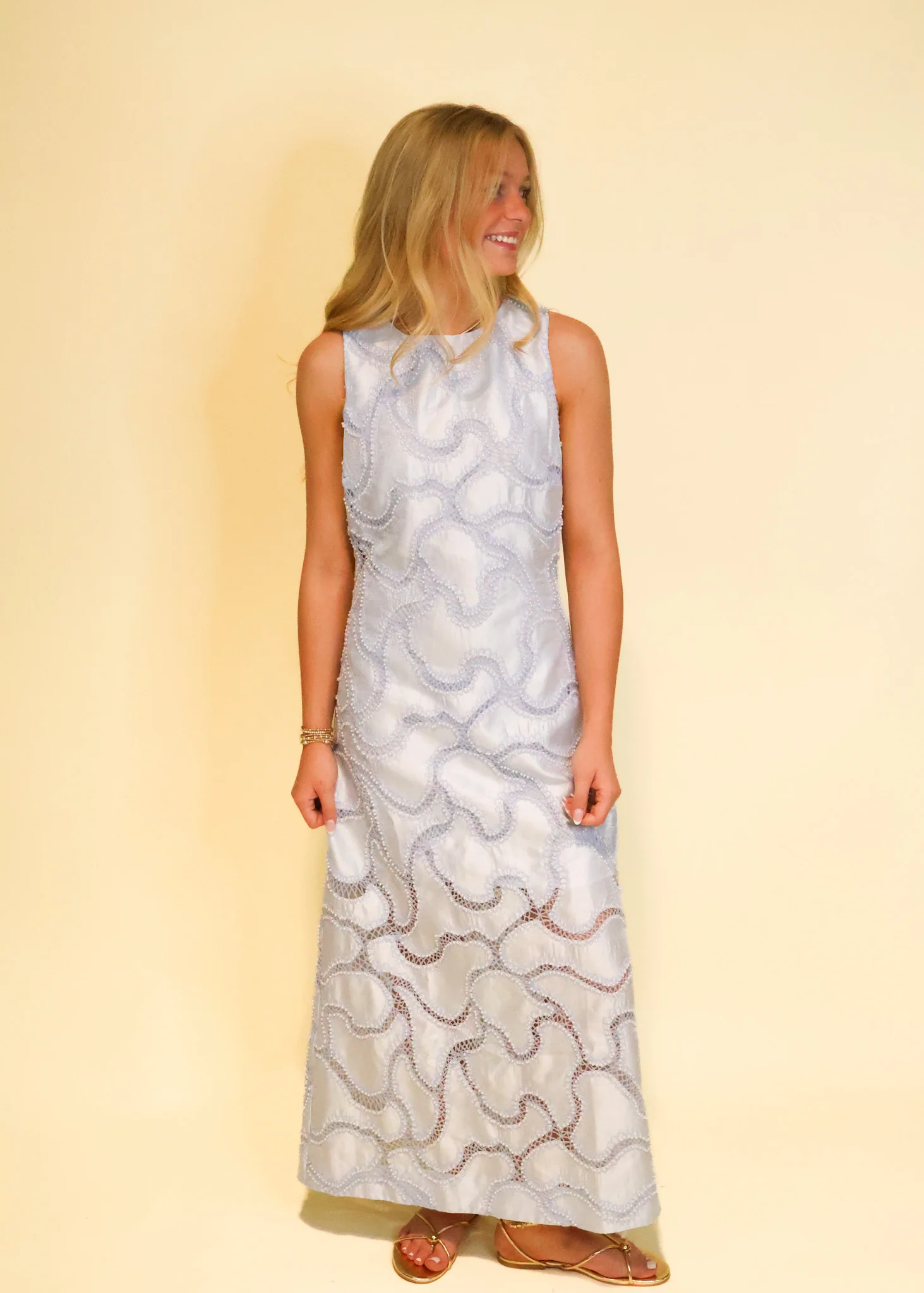 Maris Beaded Embellishment Midi Dress