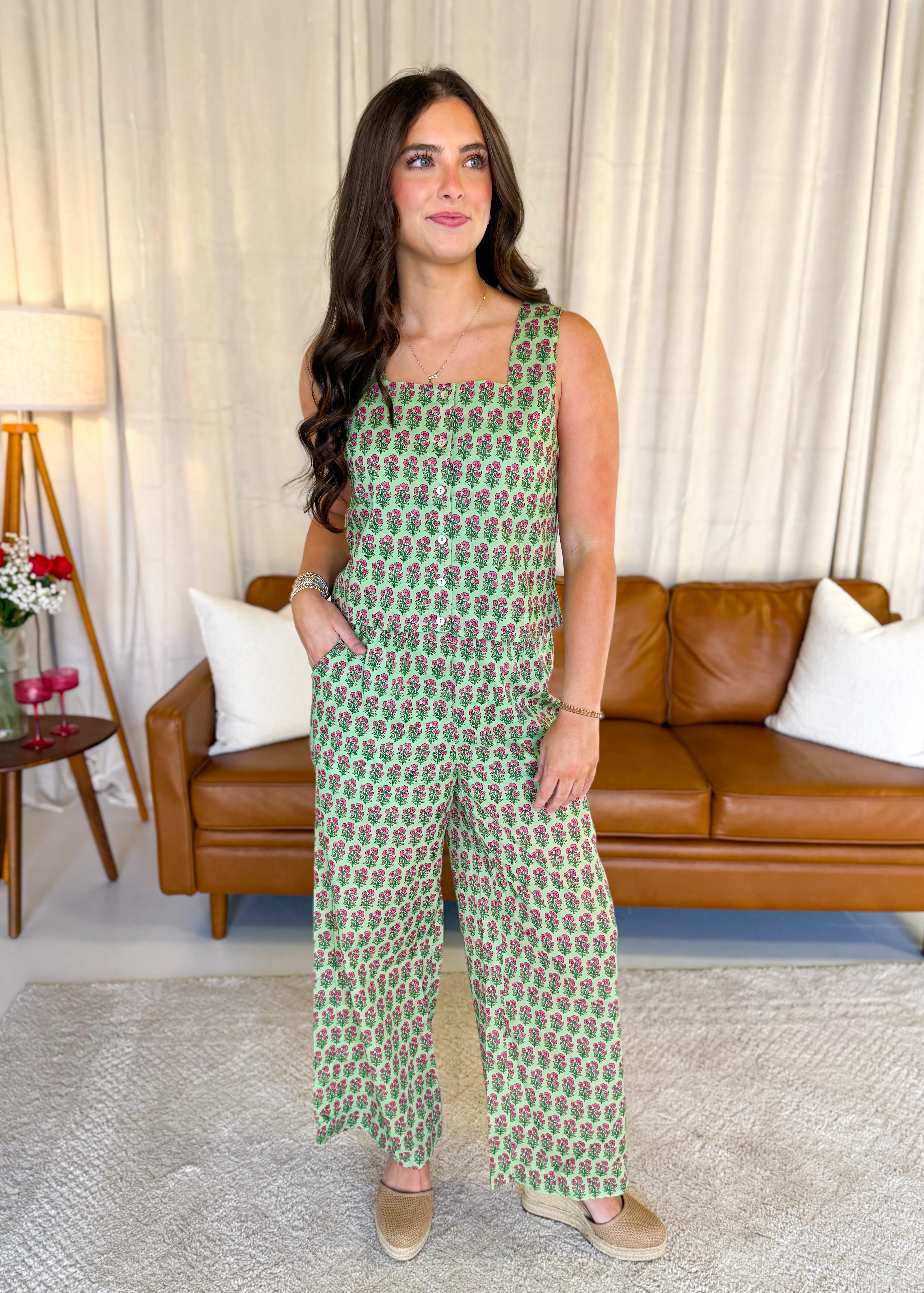 Marlowe Printed Wide Leg Pants - Image 2