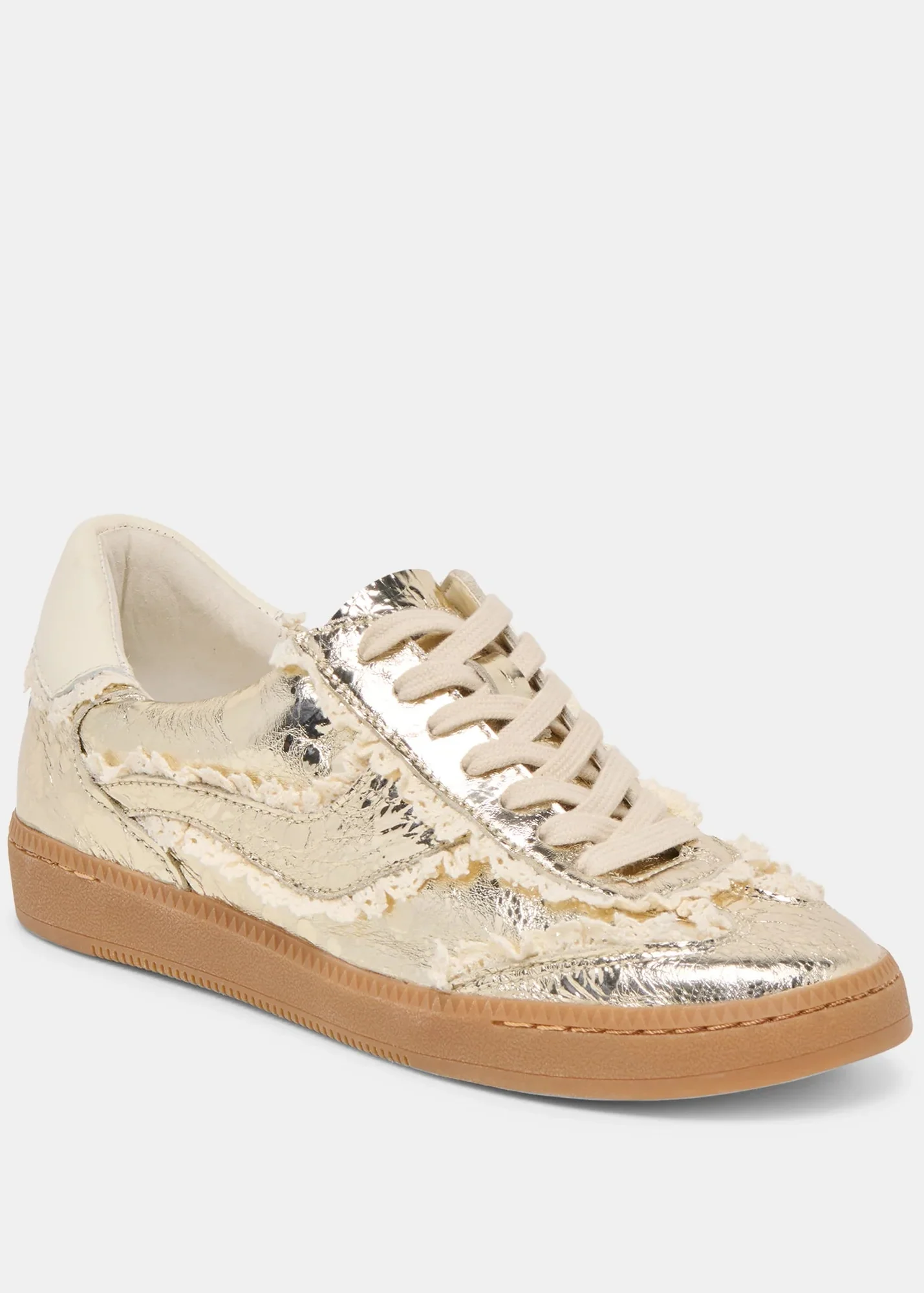 Notice Lace Sneakers Platinum Distressed Leather