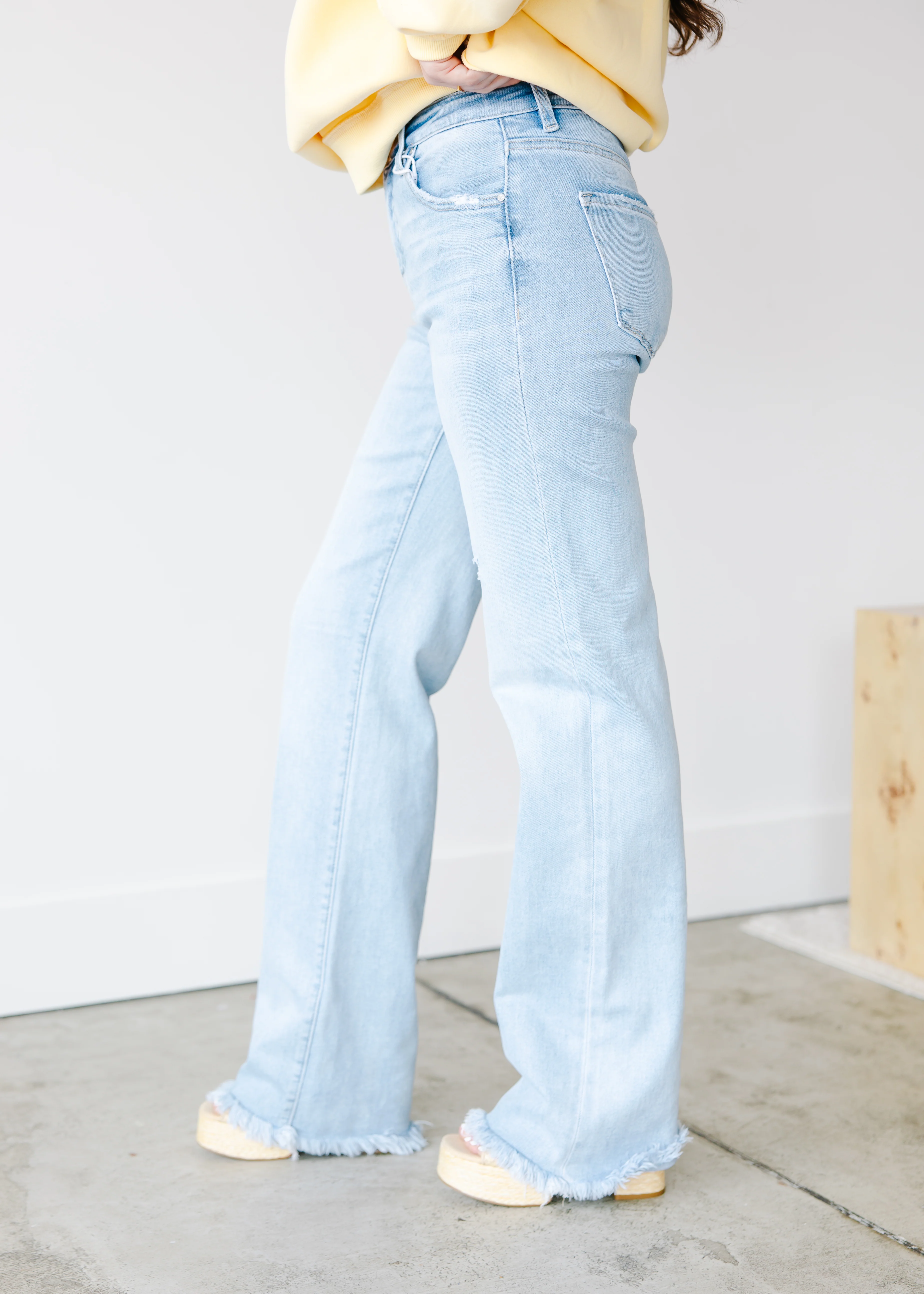 Olivia High Rise Long Straight Jeans - Image 2