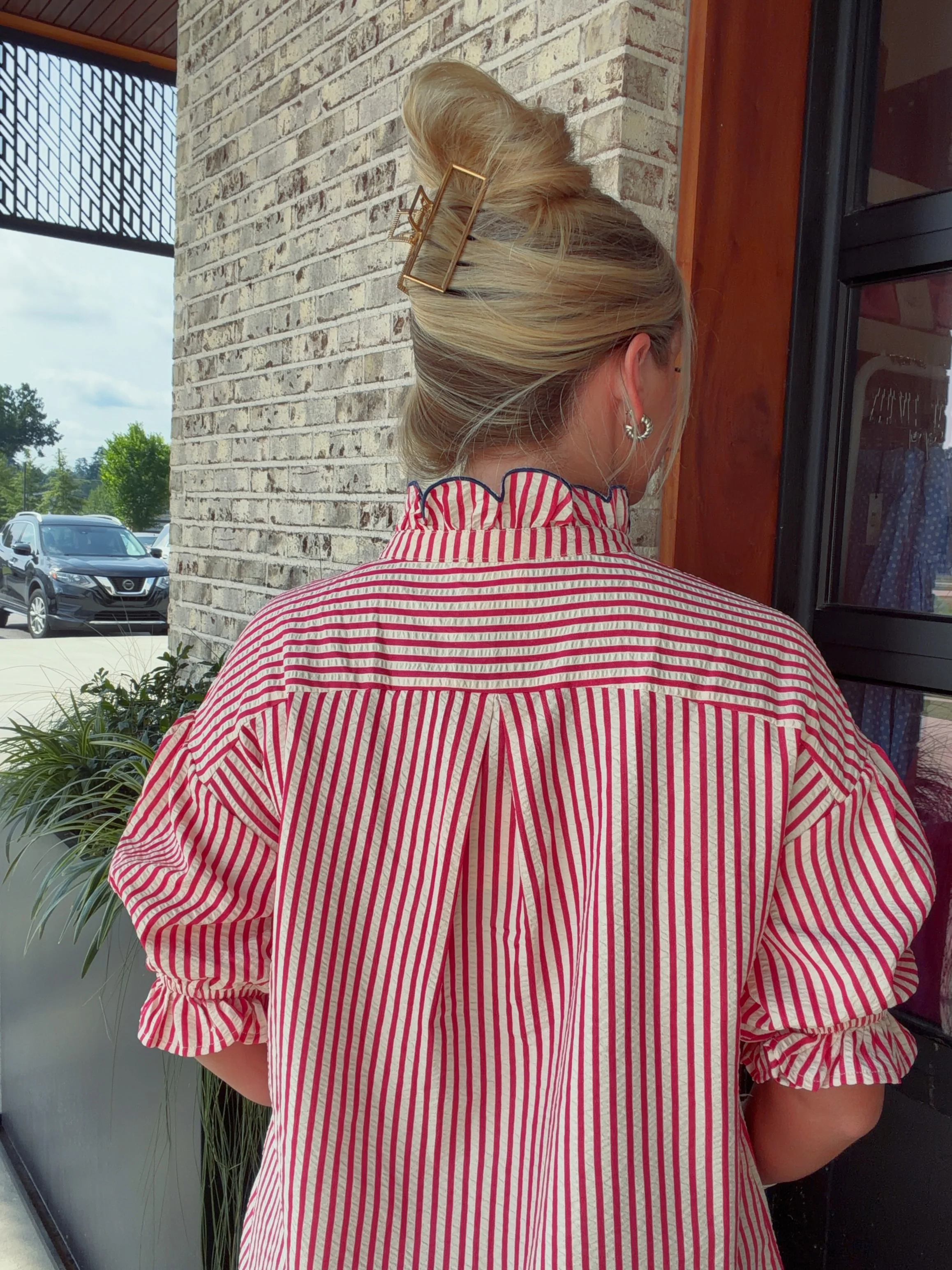 Pattern Play Ruffle Blouse - Image 2