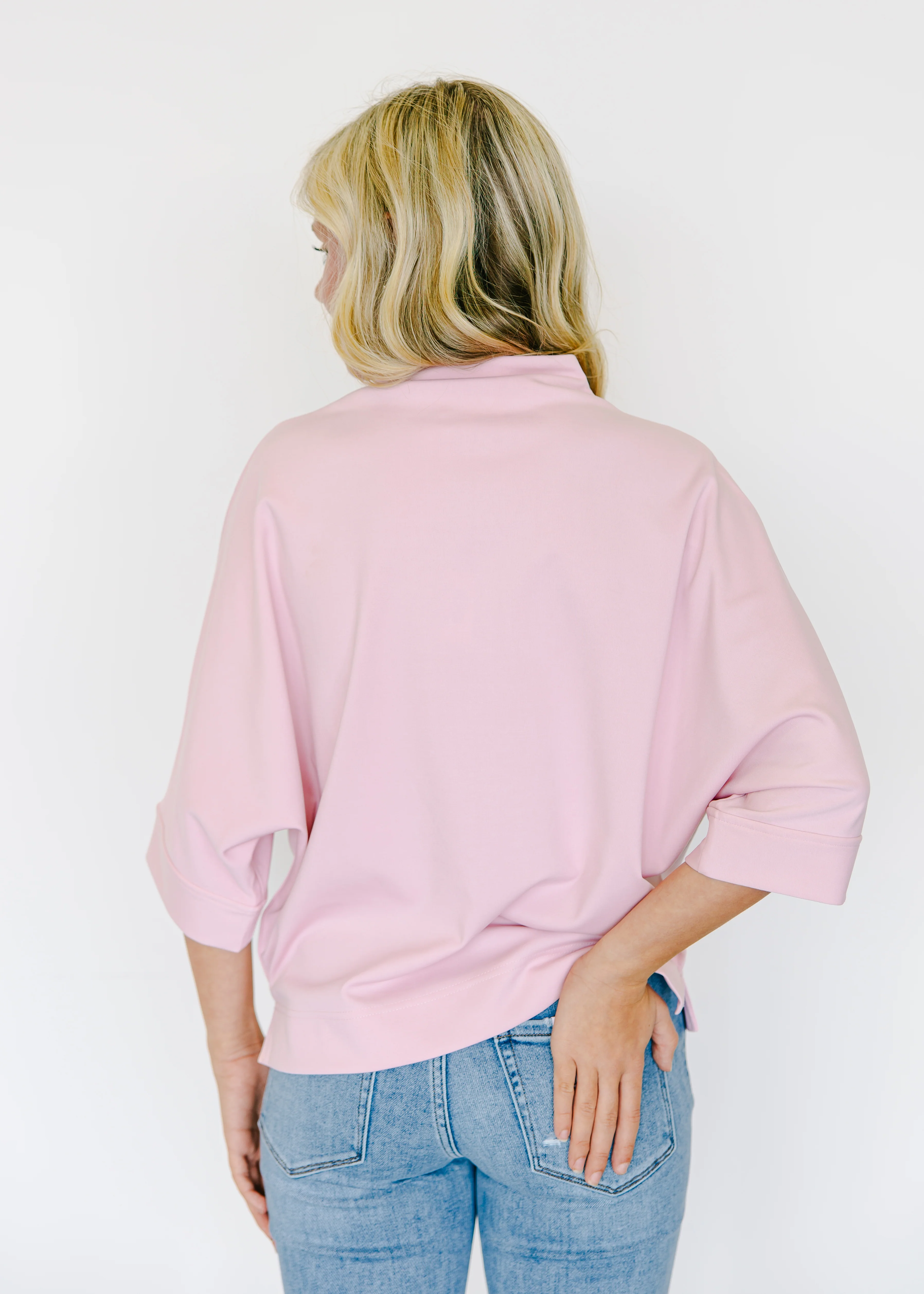 Phoebe Minimalist High-Neck Blouse - Image 4
