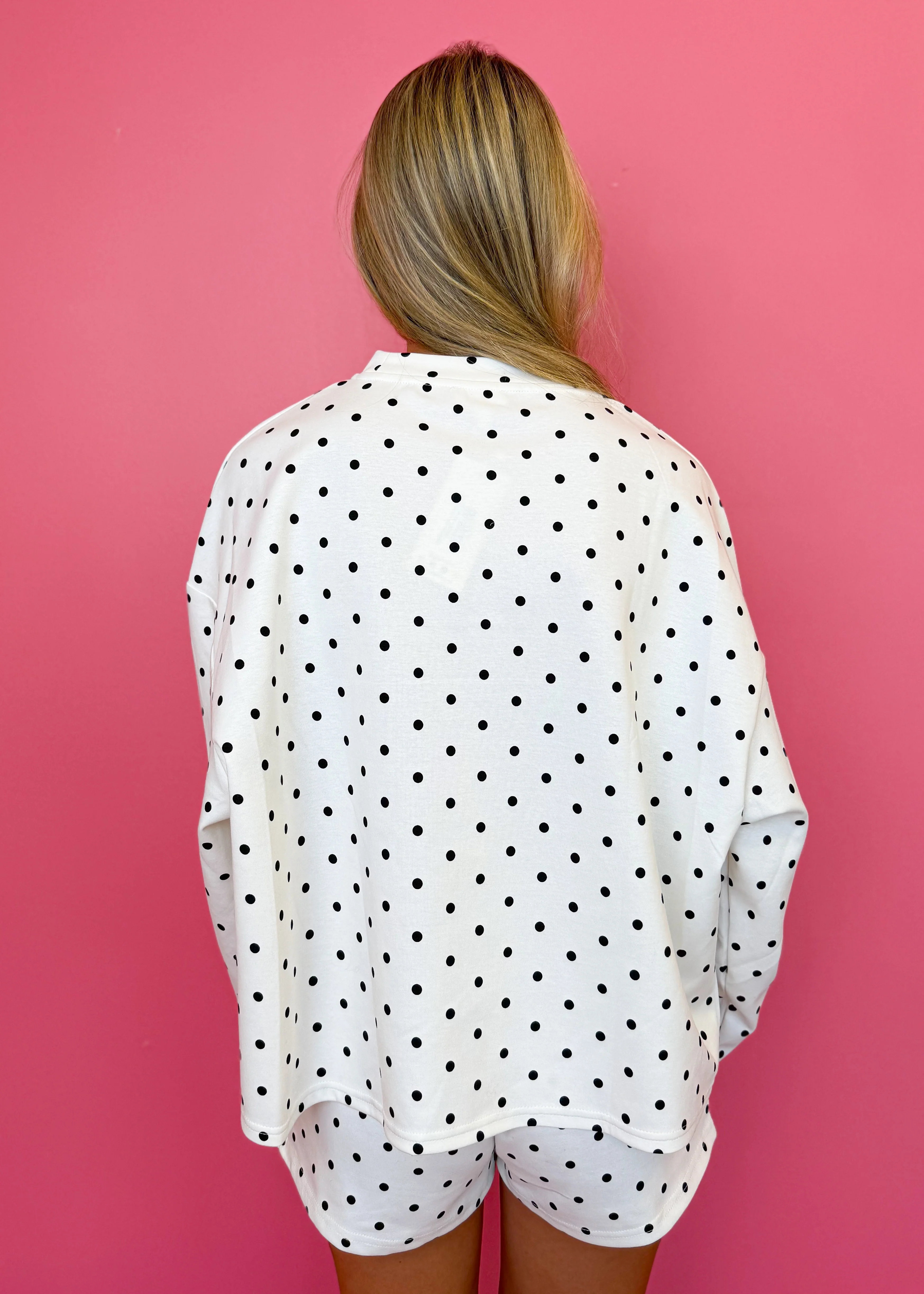 Poppy Polka Dot Lounge Short Set - Image 3