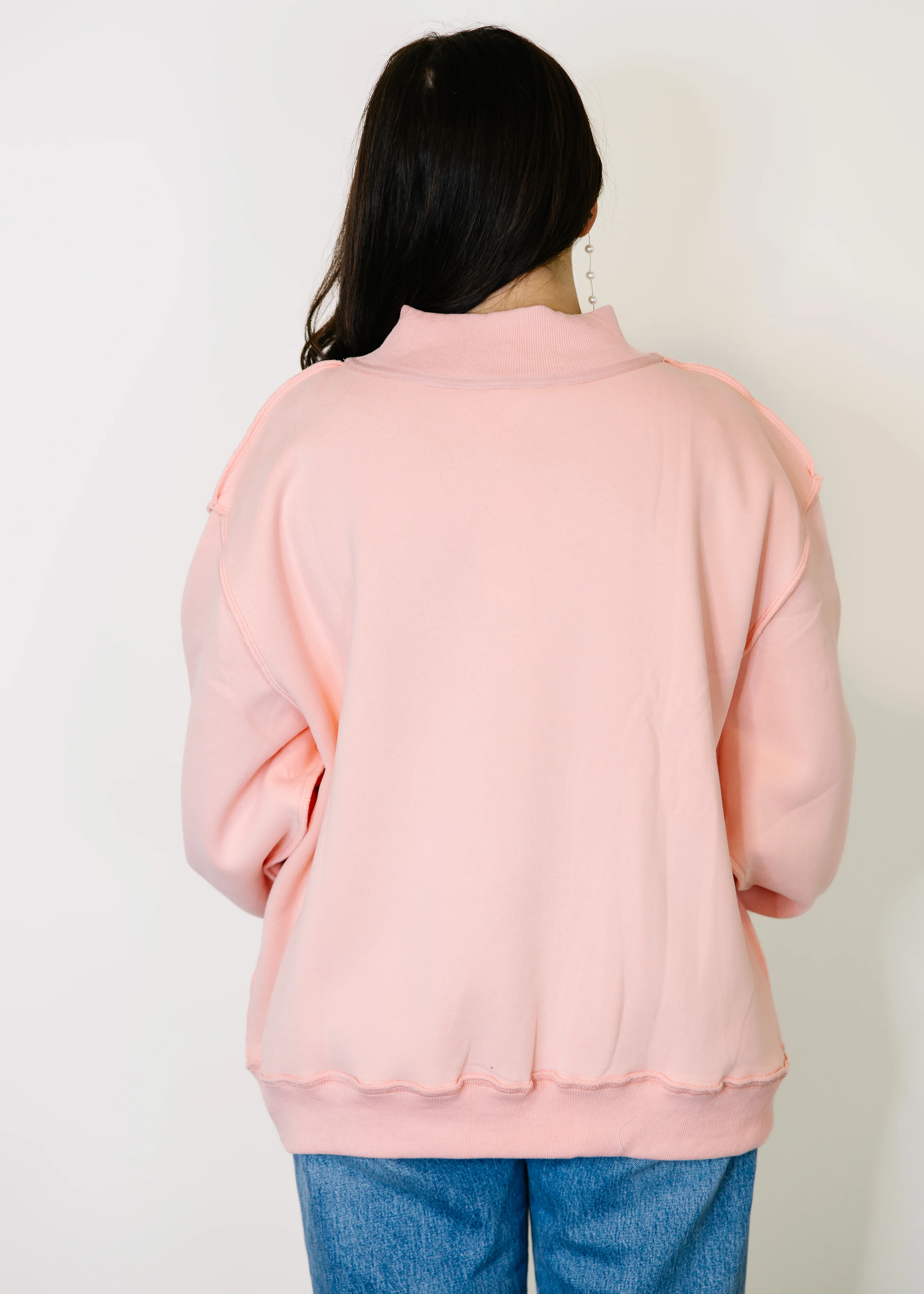 Pray Embroidered Mock Neck Sweatshirt - Image 4