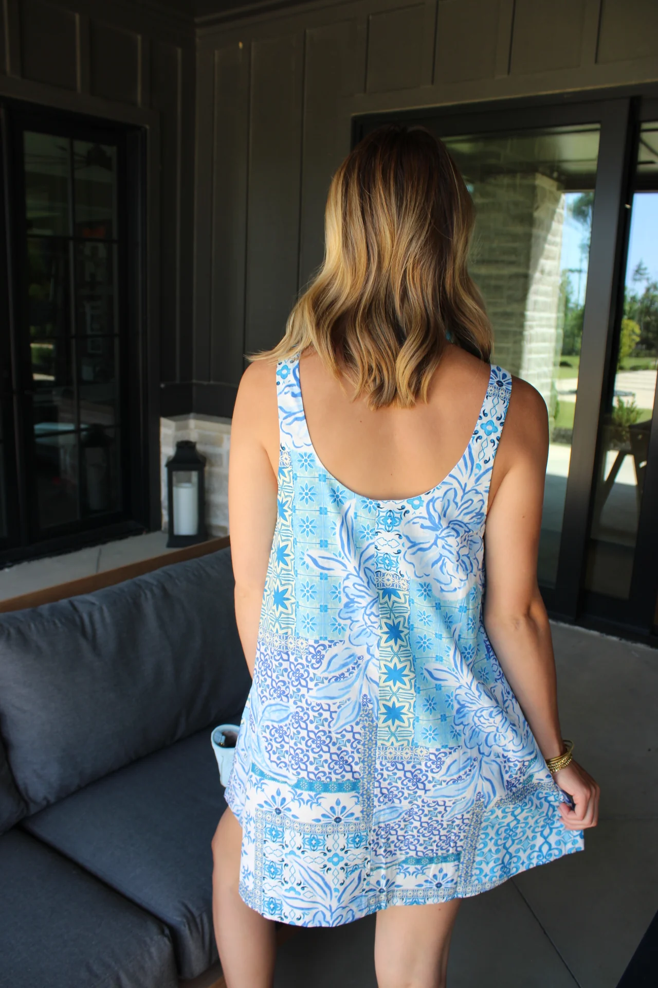 Presley Patchwork Floral Swing Dress - Image 4