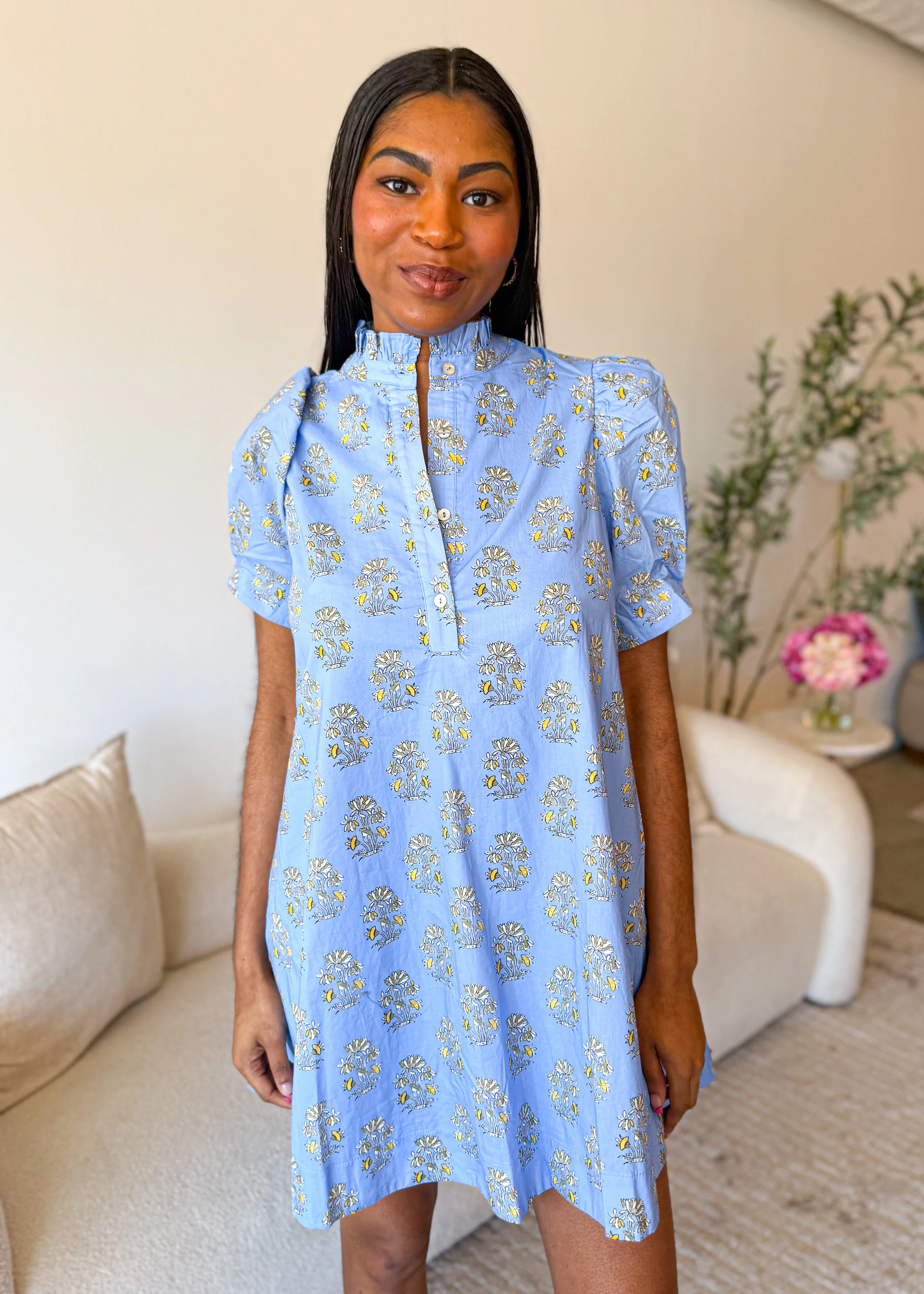 Eliana Puff Sleeve Mini Dress - Image 2