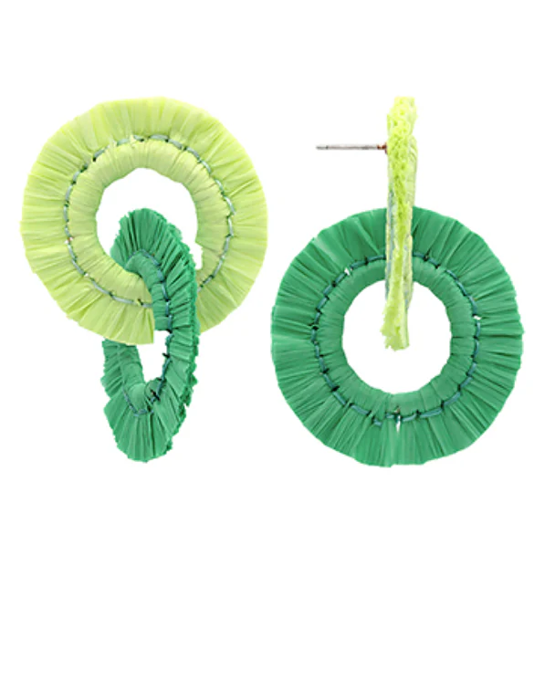 Raffia Double Ring Earrings - Image 3