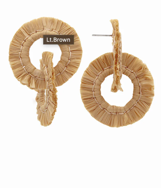 Raffia Double Ring Earrings - Image 5