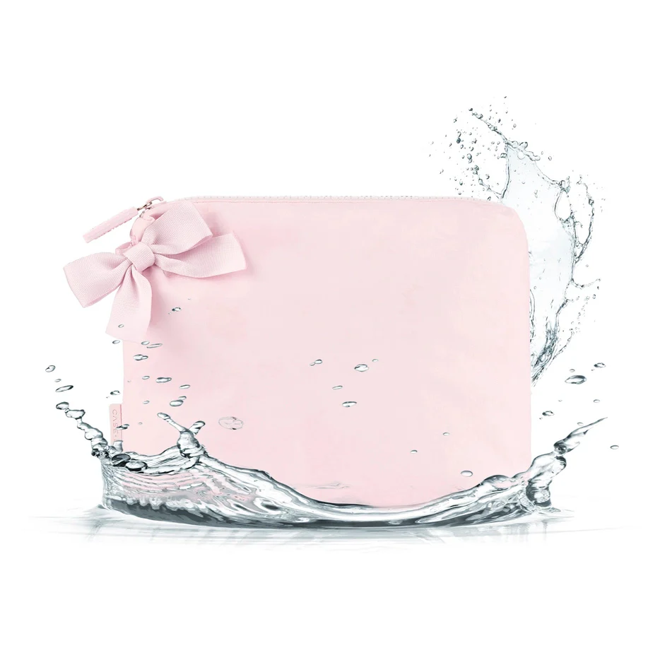 Rose Bow Crinkle Makeup Bag