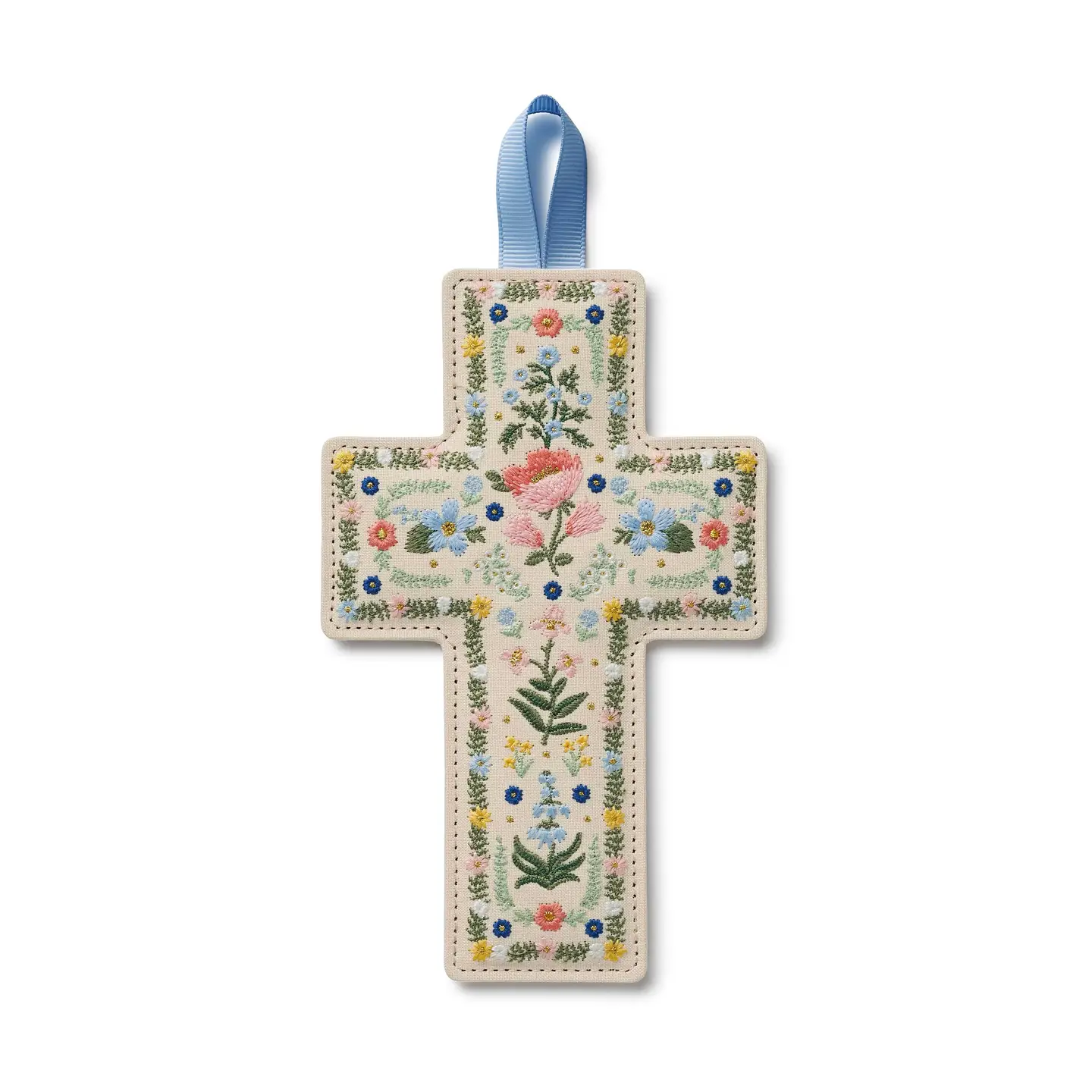 Rosette Embroidered Easter Cross