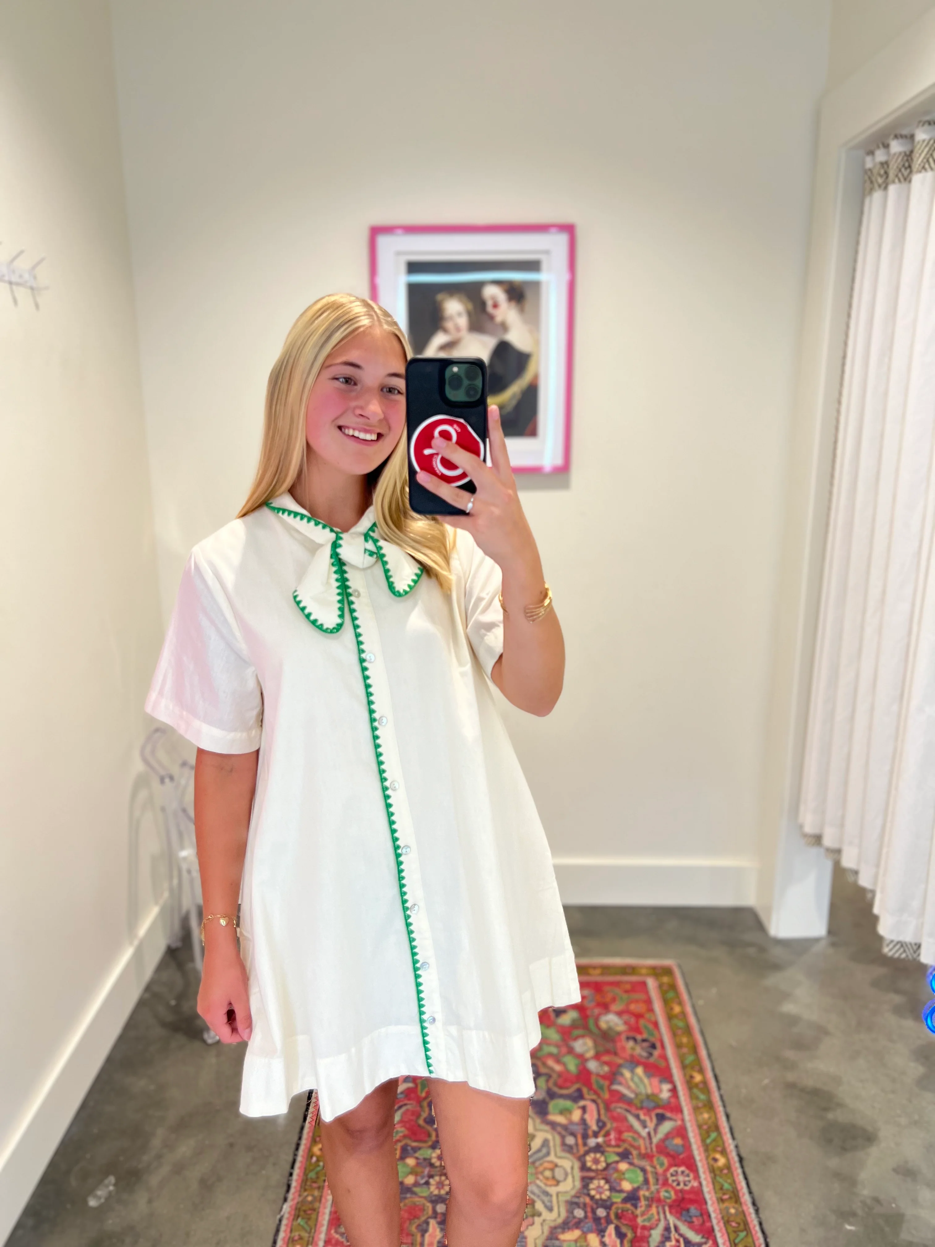 Rosewood Tie Mini Dress - Image 3