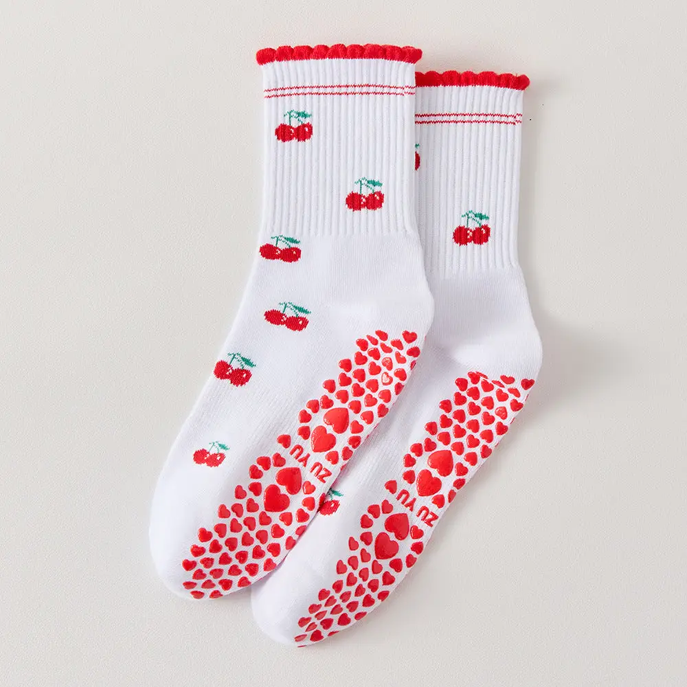 Ruffle Pilates Grip Socks - Image 3