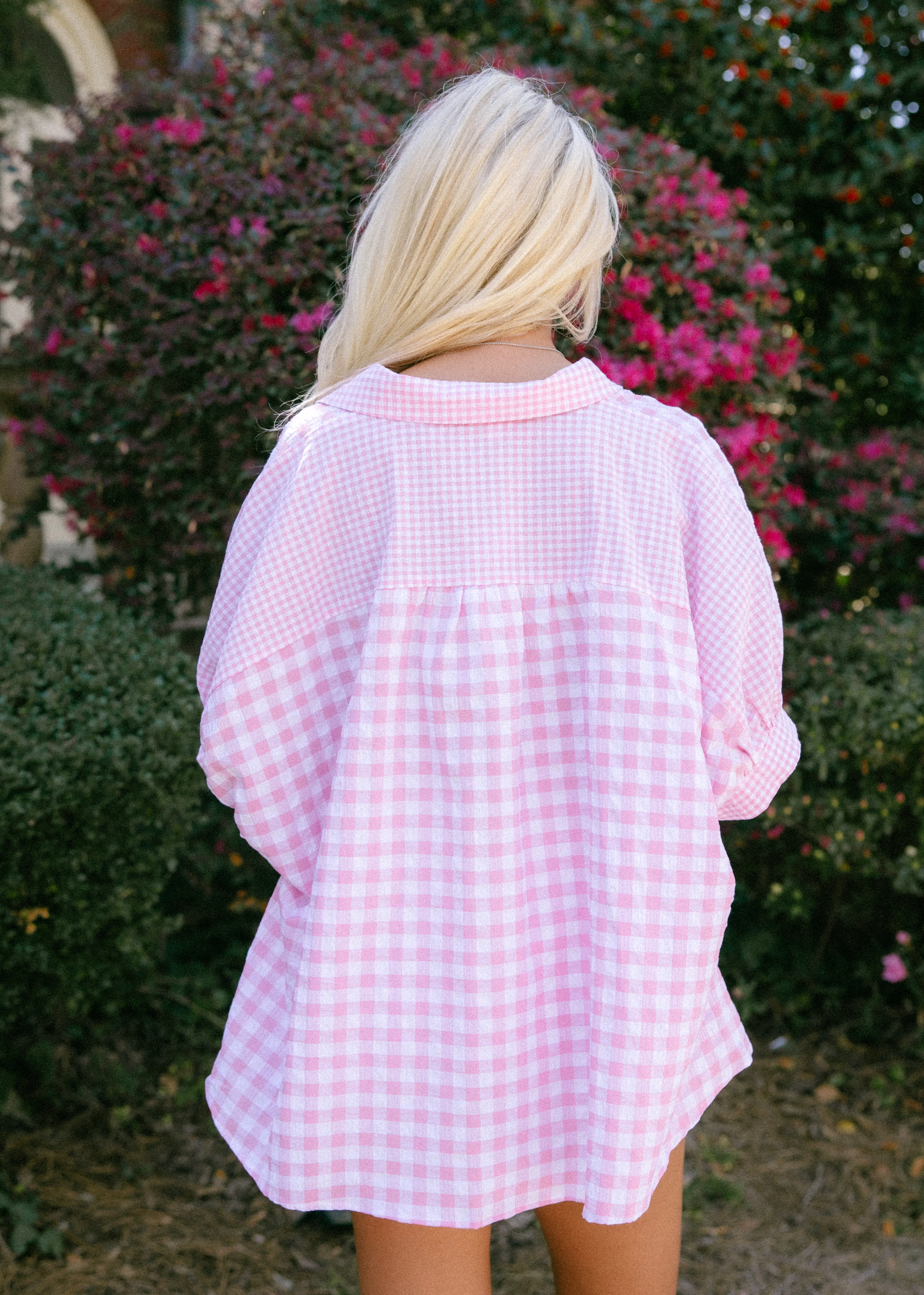 Ryla Gingham Short Sleeve Blouse - Image 4