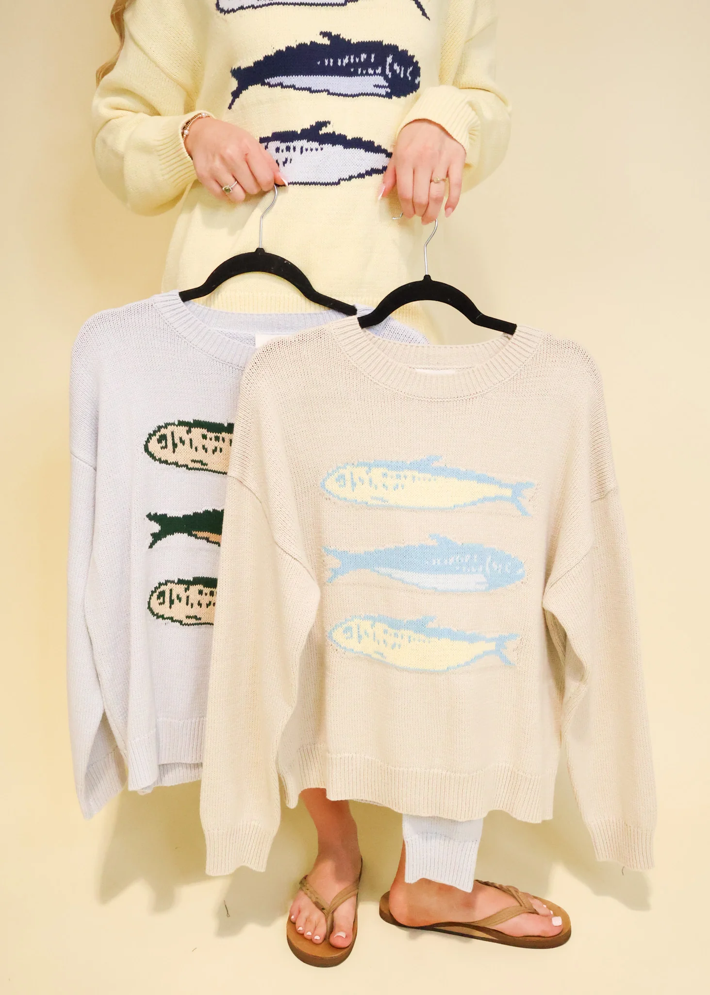 Sardines Graphic Sweater - Image 5