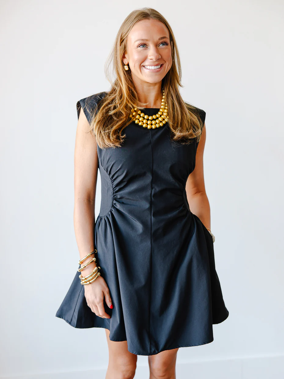 Savannah Ruched Waist Mini Dress - Image 3