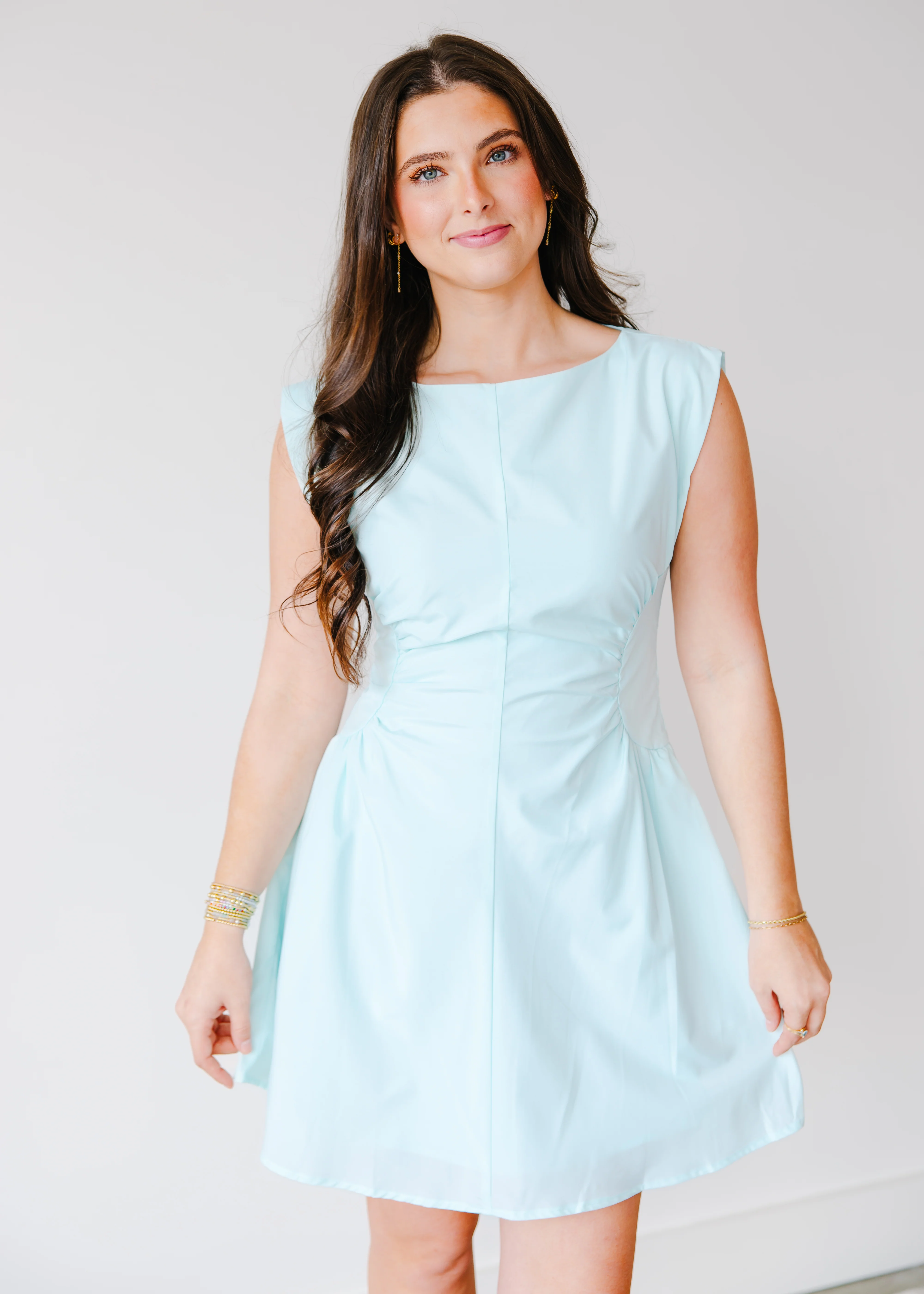 Savannah Ruched Waist Mini Dress - Image 6