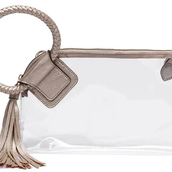 Scarlet Clear Ring Handle Bag with Tassel - Image 2