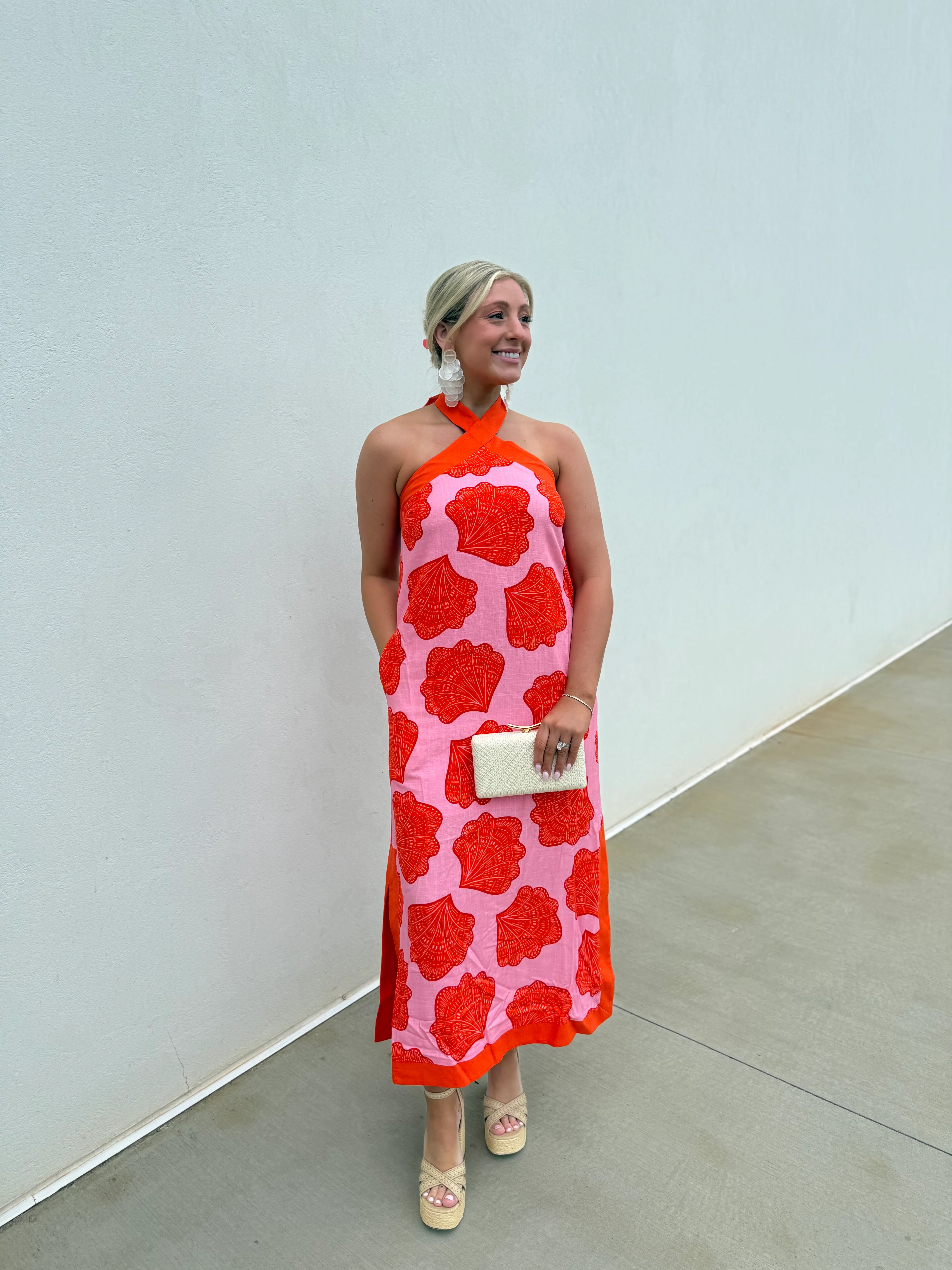 Seashell Halter Maxi Dress
