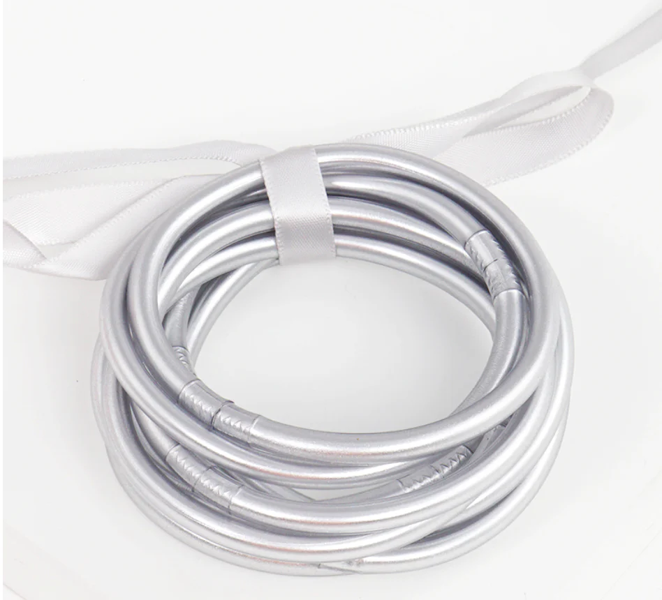 Set of 9 Elastic Glitter Bangle - Image 5