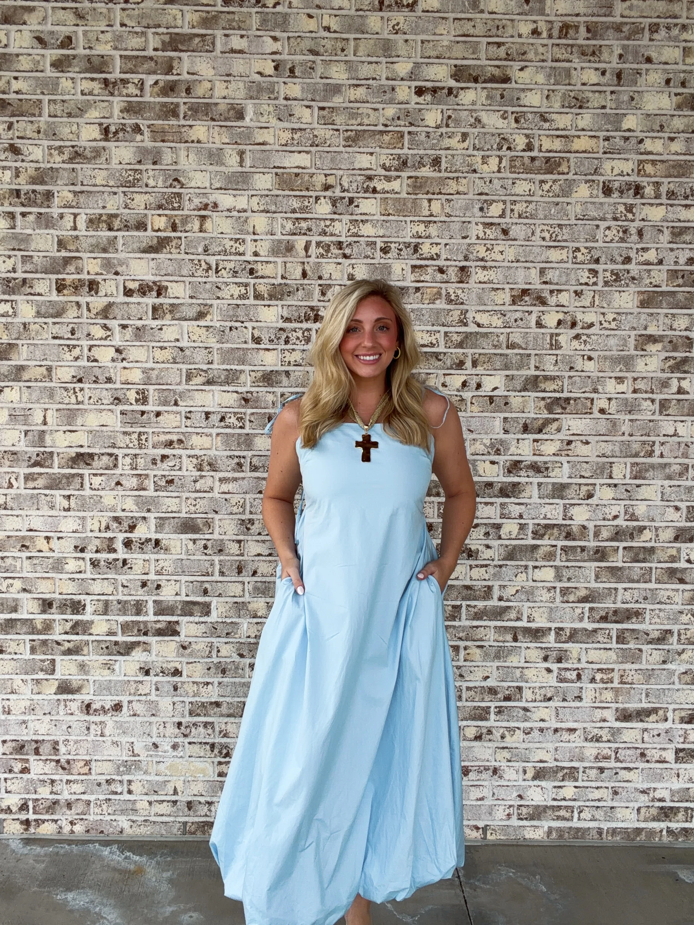 Sloane Tie-Strap Maxi Dress