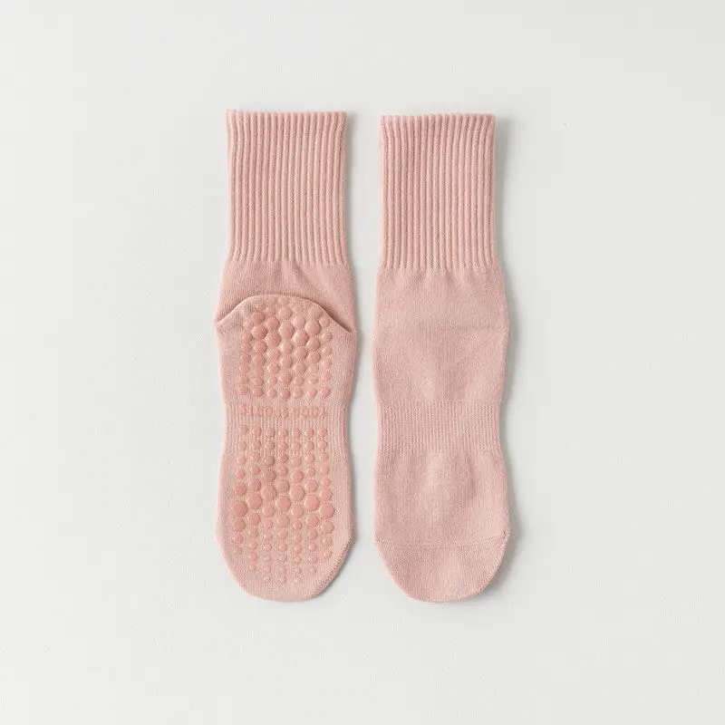 Solid Color Pilates Grip Socks - Image 7