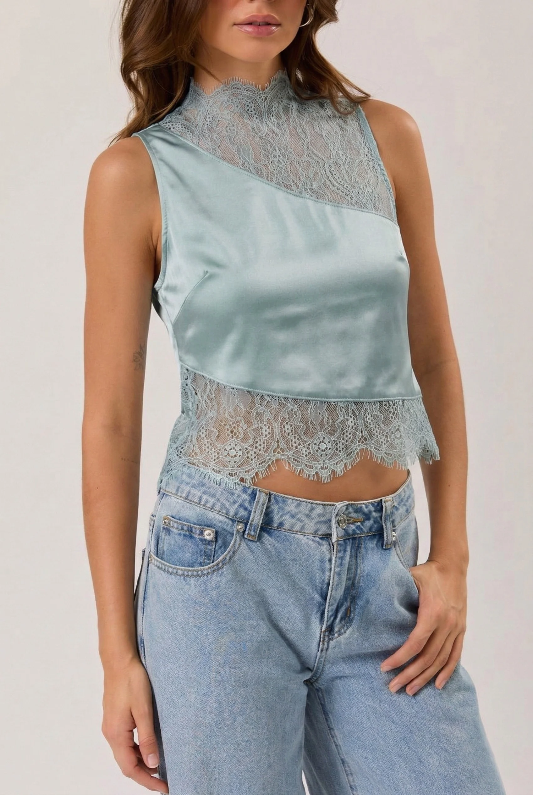 Stella Lace Sleeveless Top - Image 8