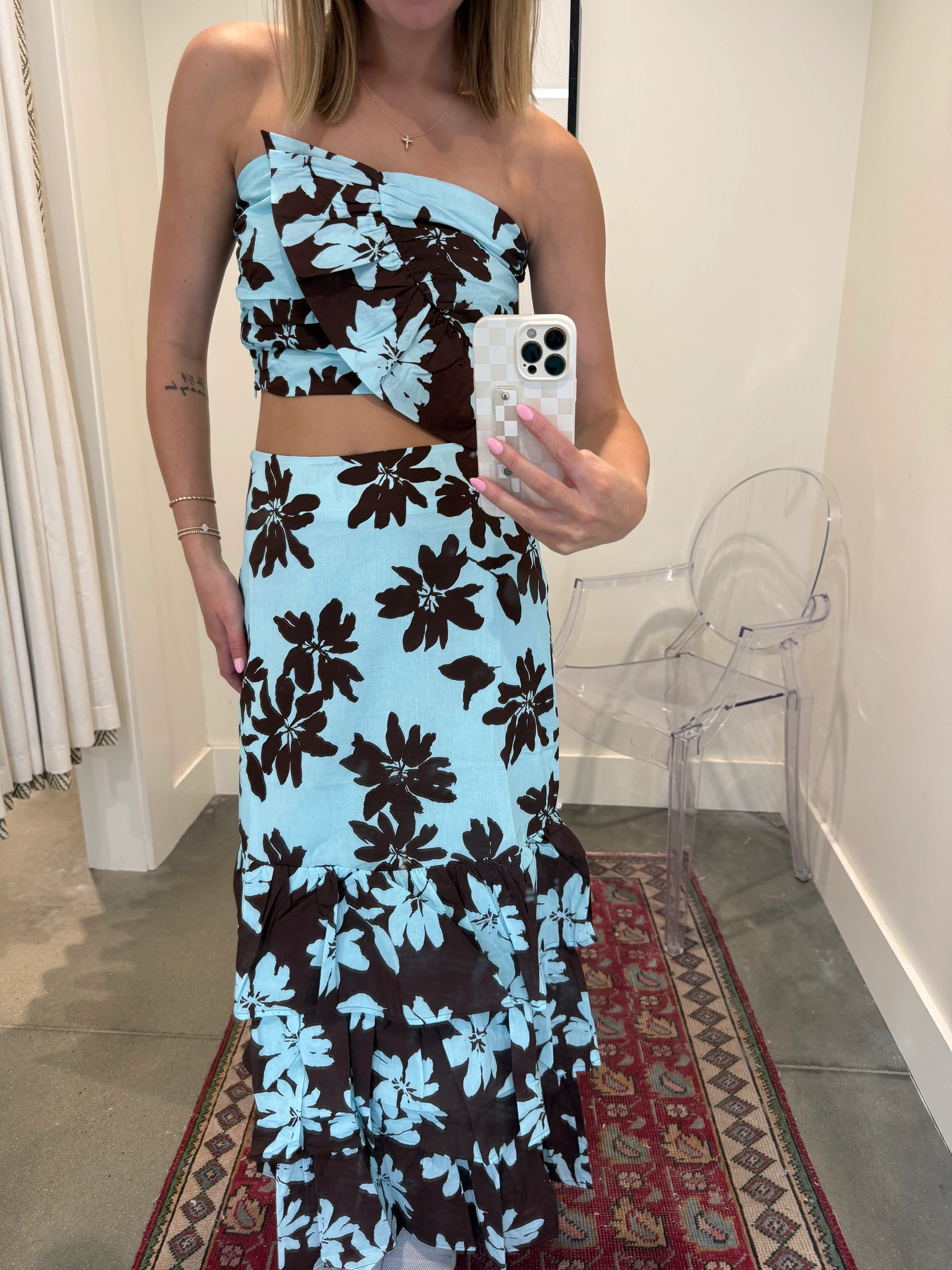 Tara Ruffle Crop Top - Image 2