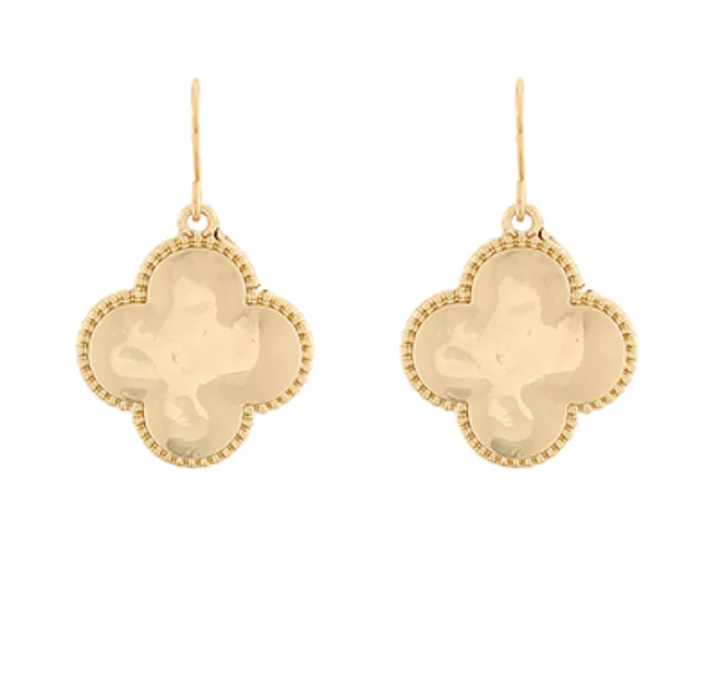 Textured Clover Earrings