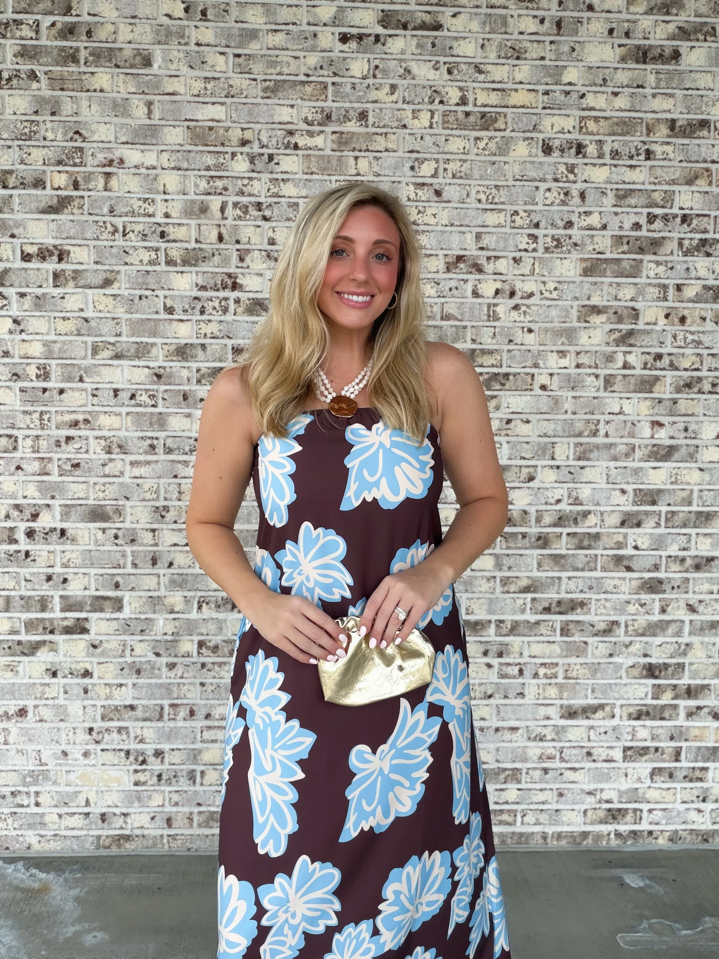 Thalia Desert Bloom Strapless Maxi Dress - Image 2