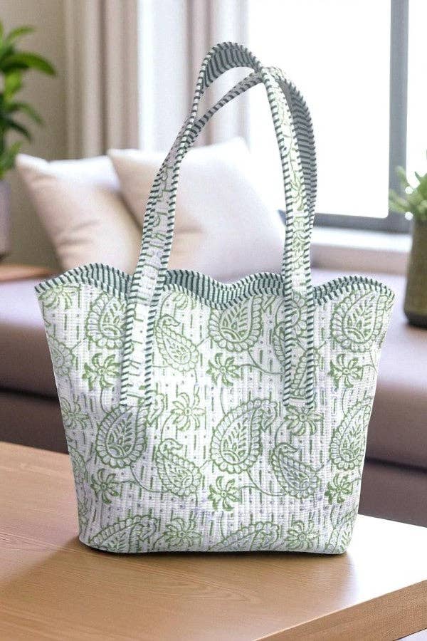 The Paisley Garden Scalloped Tote Bag - Image 2