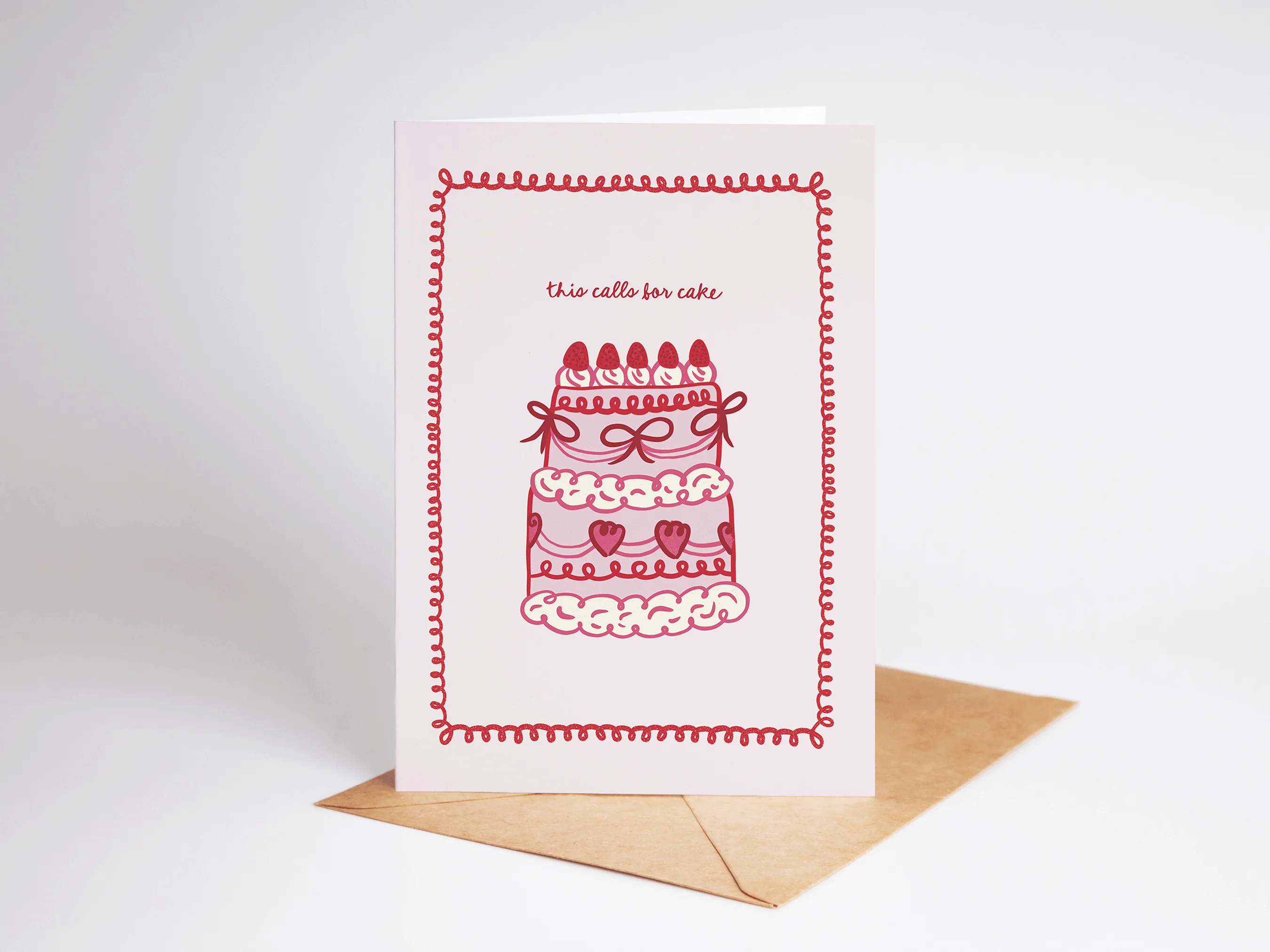 This Calls for Cake Coquette Greeting Card - Image 3