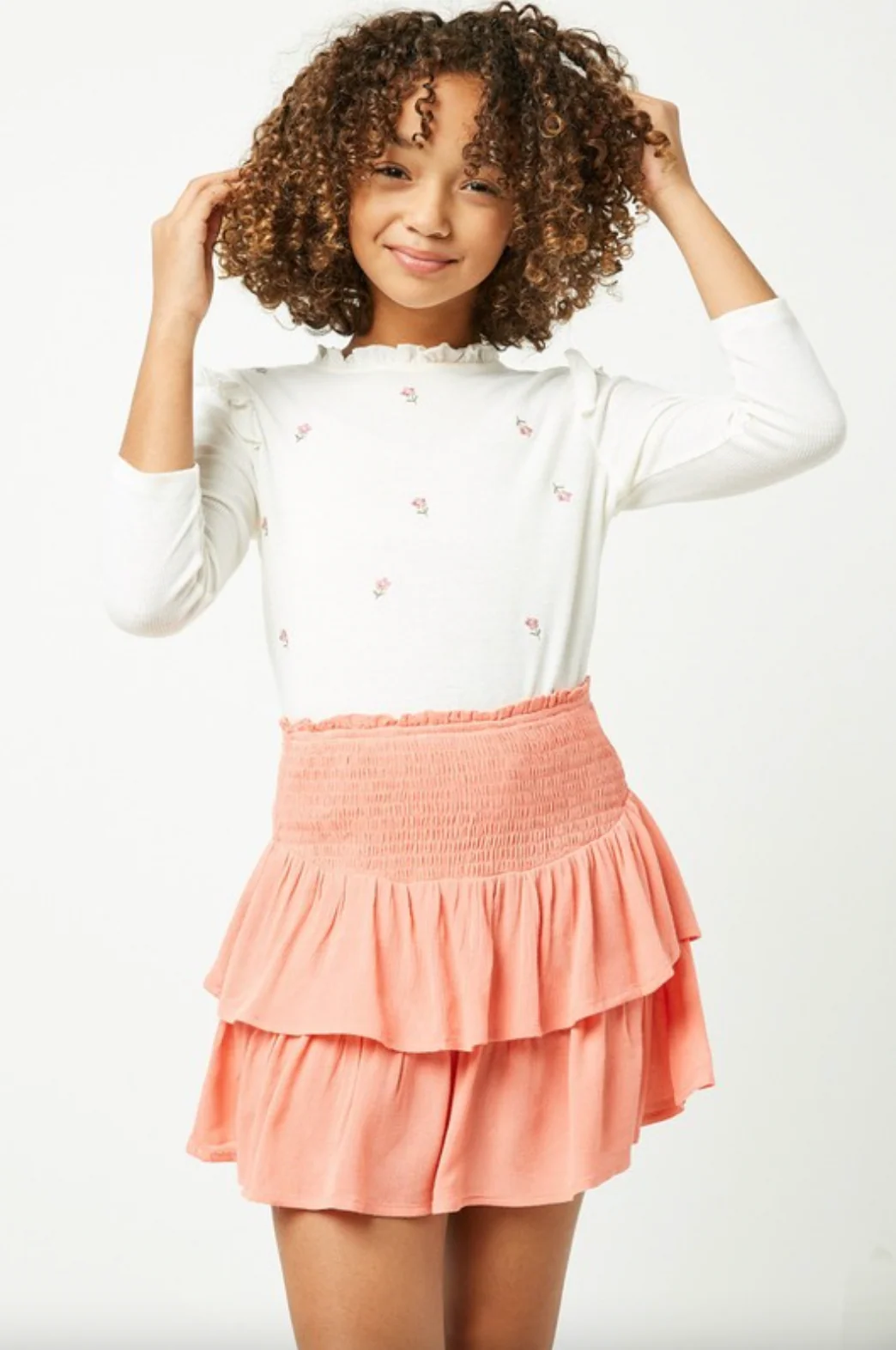 Tween Smocked Ruffle Skirt - Image 9